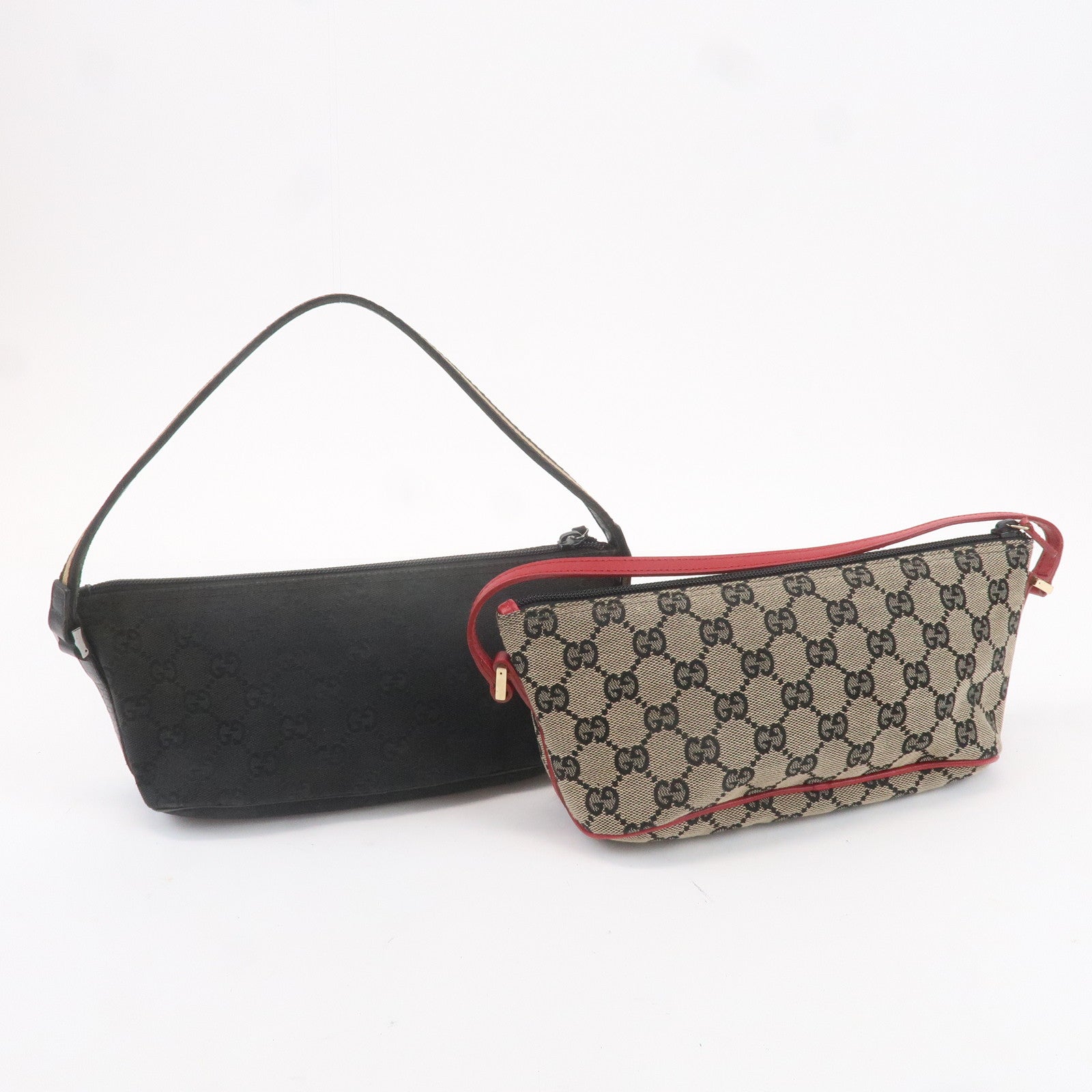 GUCCI Boat Bag GG Canvas Leather Accessory Pouch 391103 141809