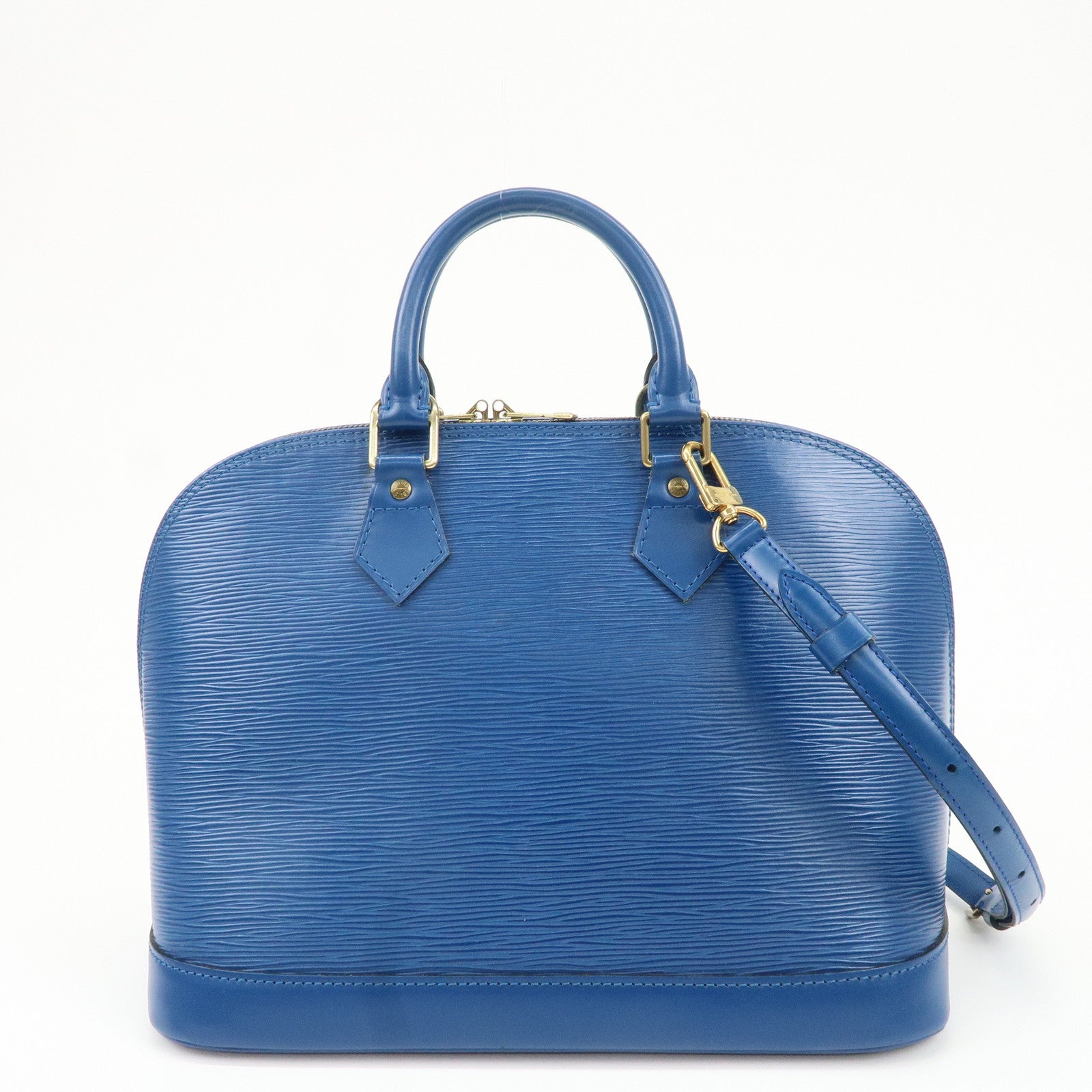 Louis Vuitton Epi Alma Hand Bag Shoulder Bag Toledo Blue M52145 Used