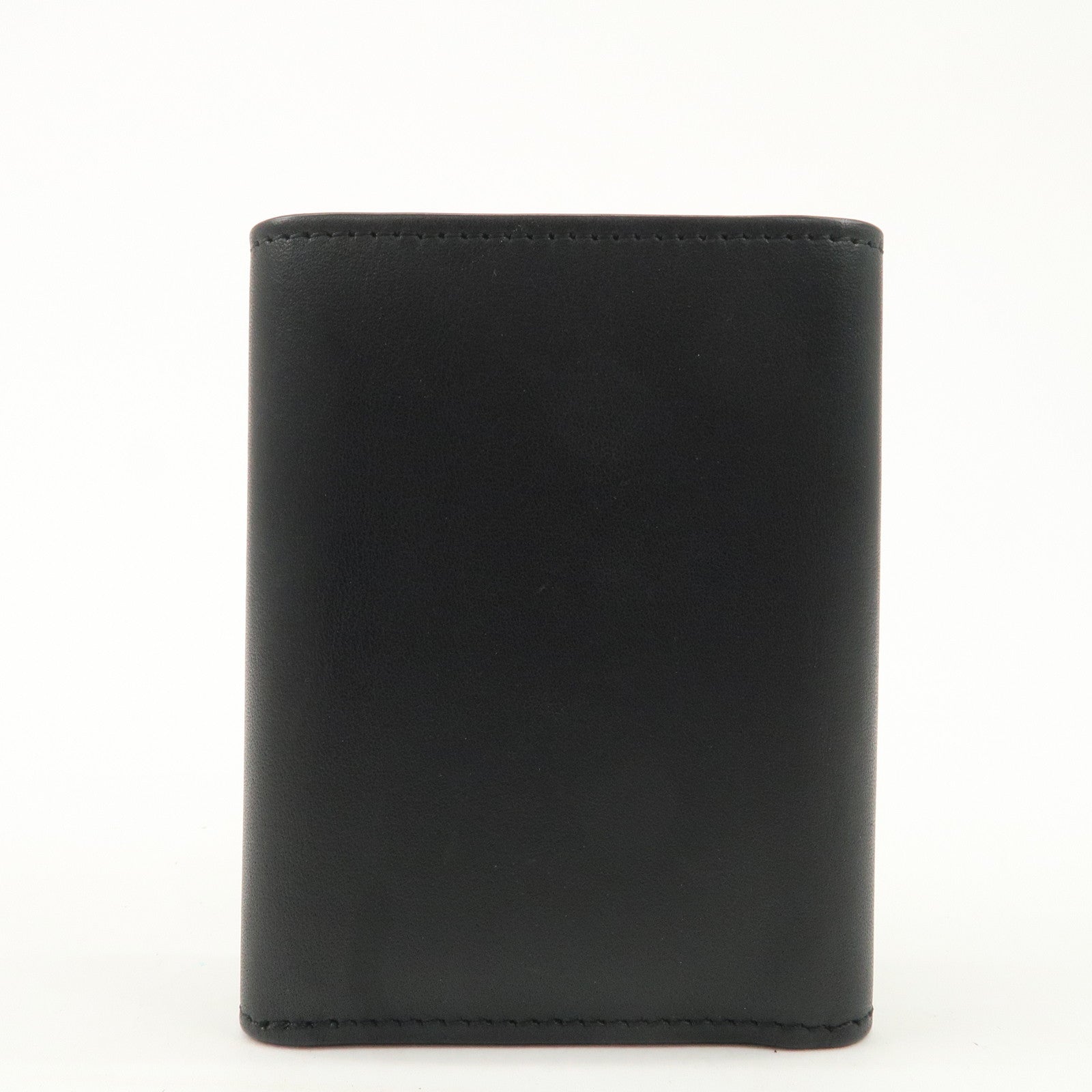 LOEWE Anagram Leather Tri-fold Wallet Black Used