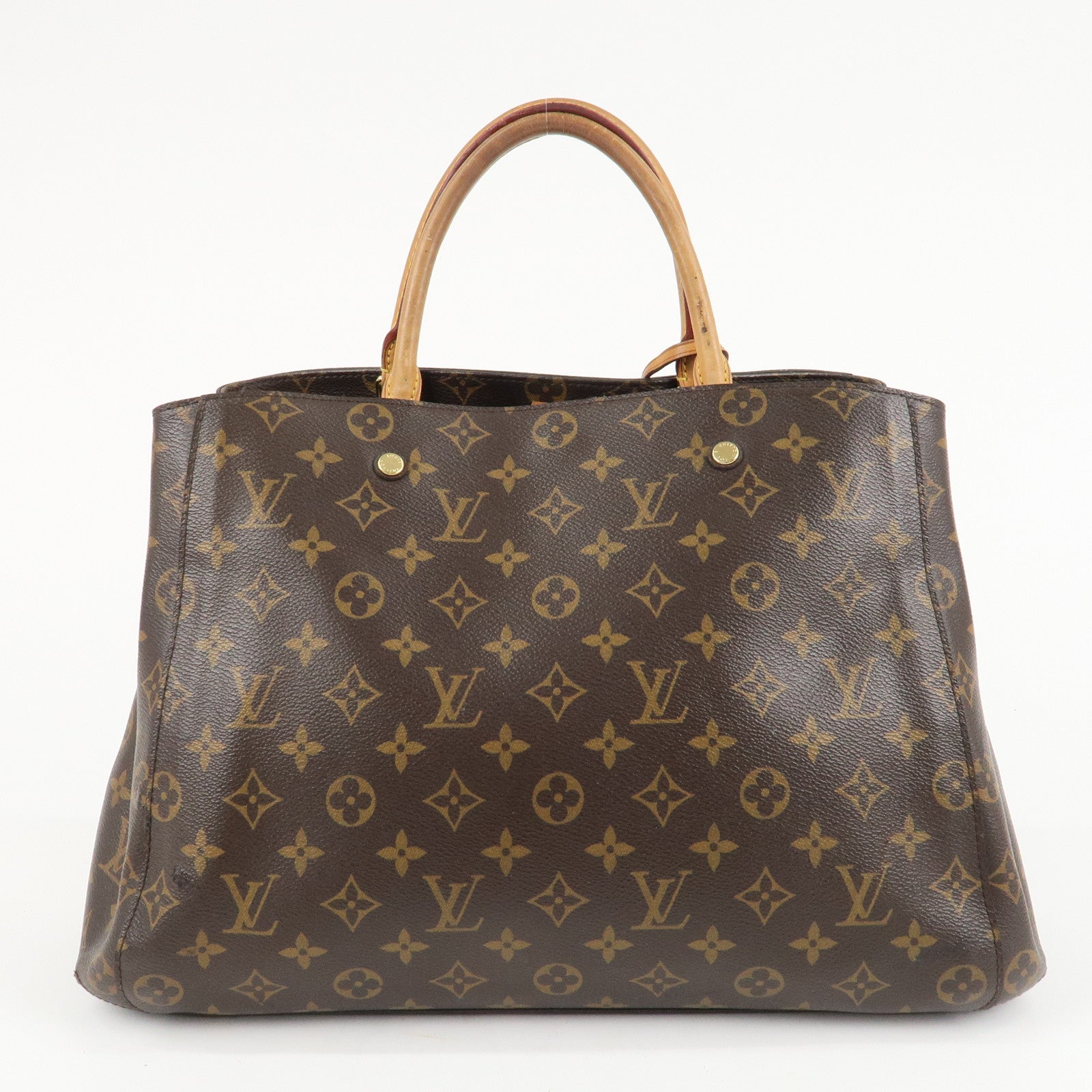 Louis Vuitton Monogram Montaigne GM Hand Bag Brown M41067 Used