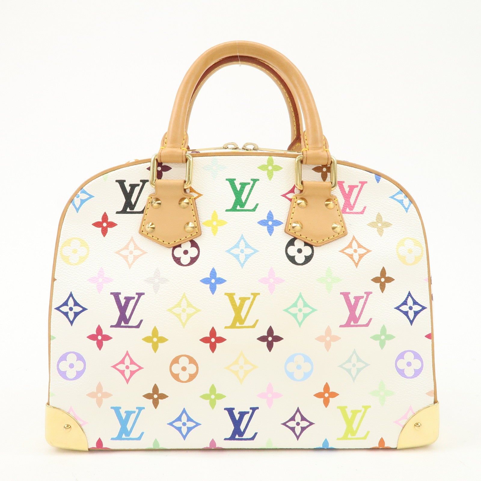 Louis Vuitton Monogram Multicolor Trouville Hand Bag Blanc M92663 Used