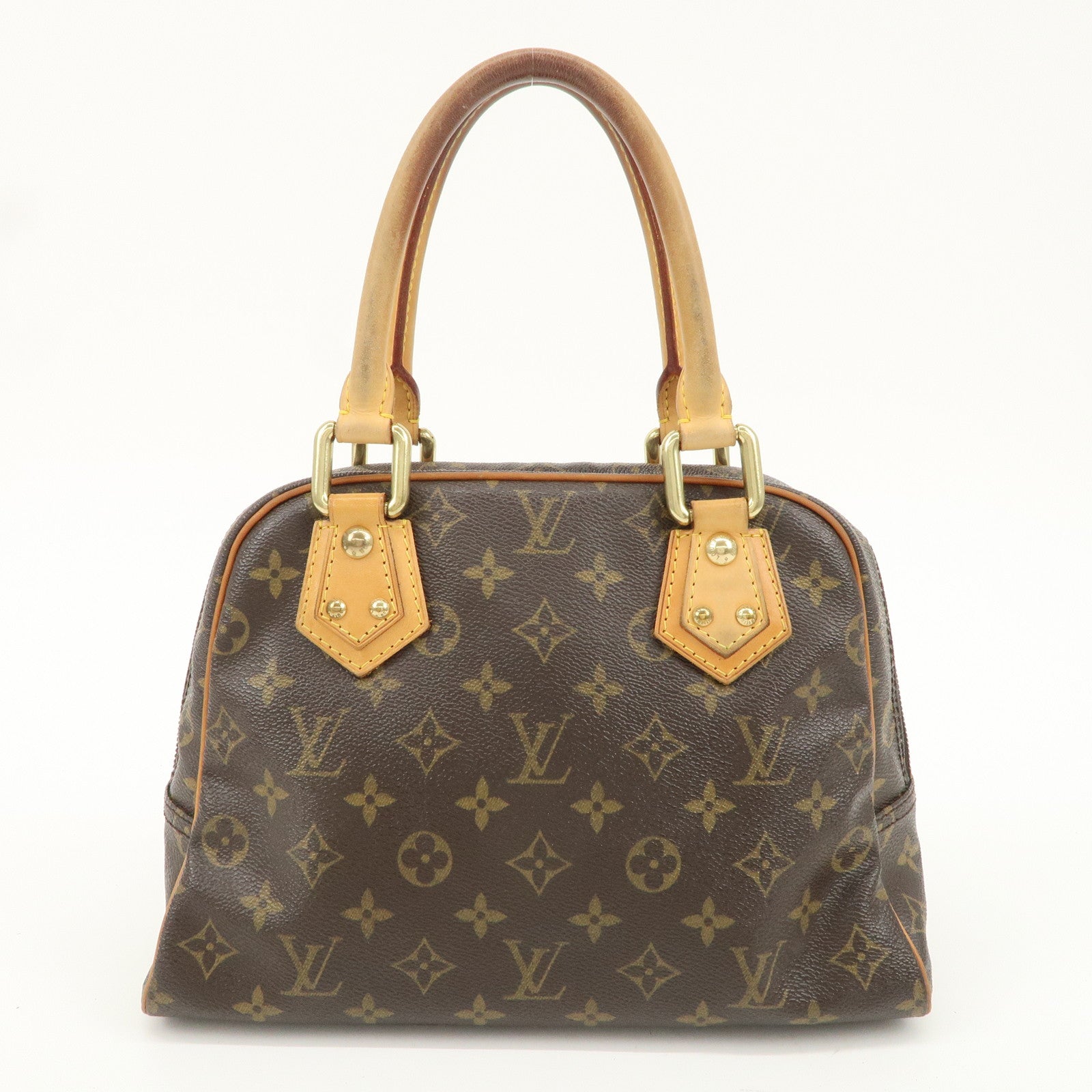 Louis Vuitton Monogram Manhattan PM Hand Bag Brown M40026