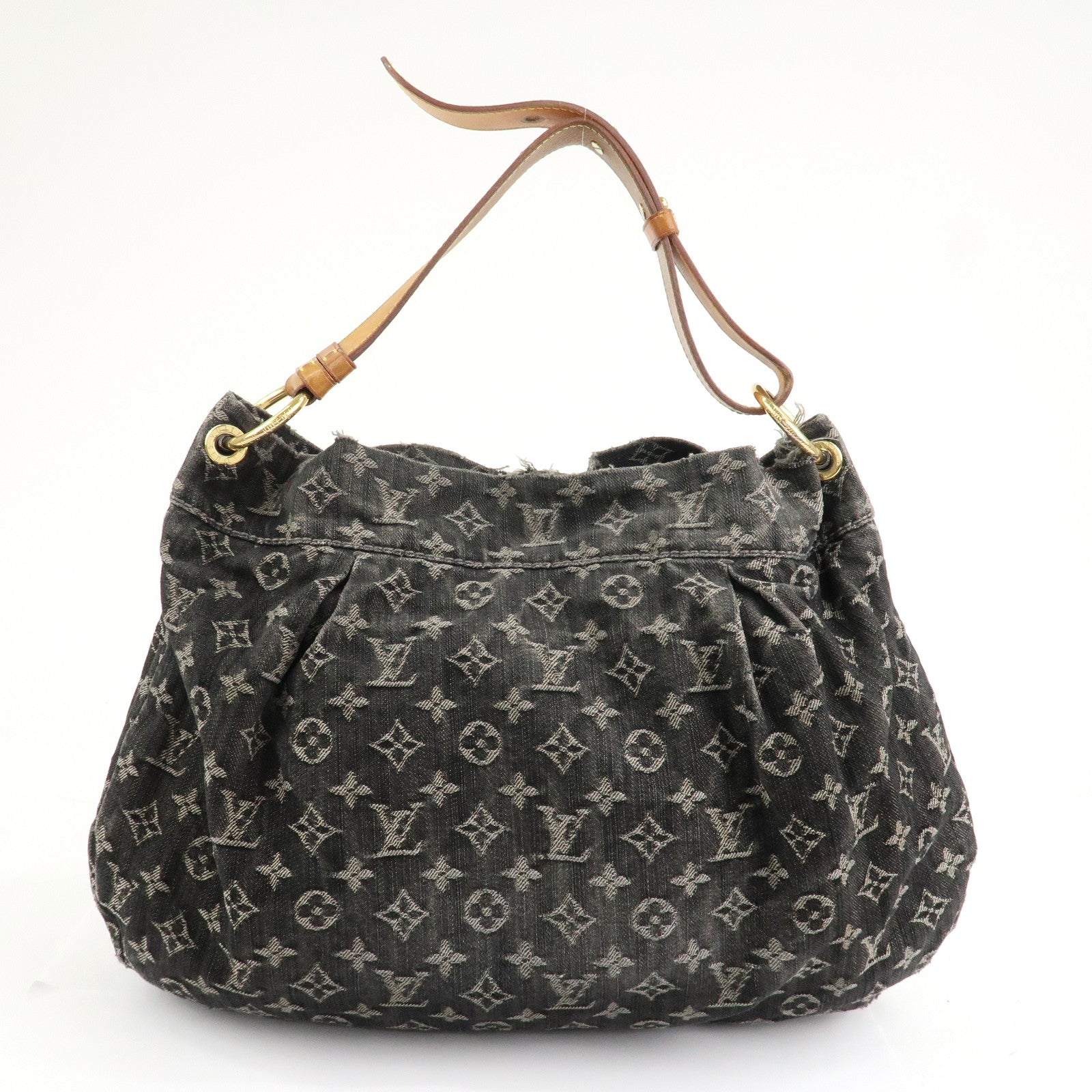 Louis Vuitton Monogram Denim Daily PM Shoulder Bag Noir M40494 Used