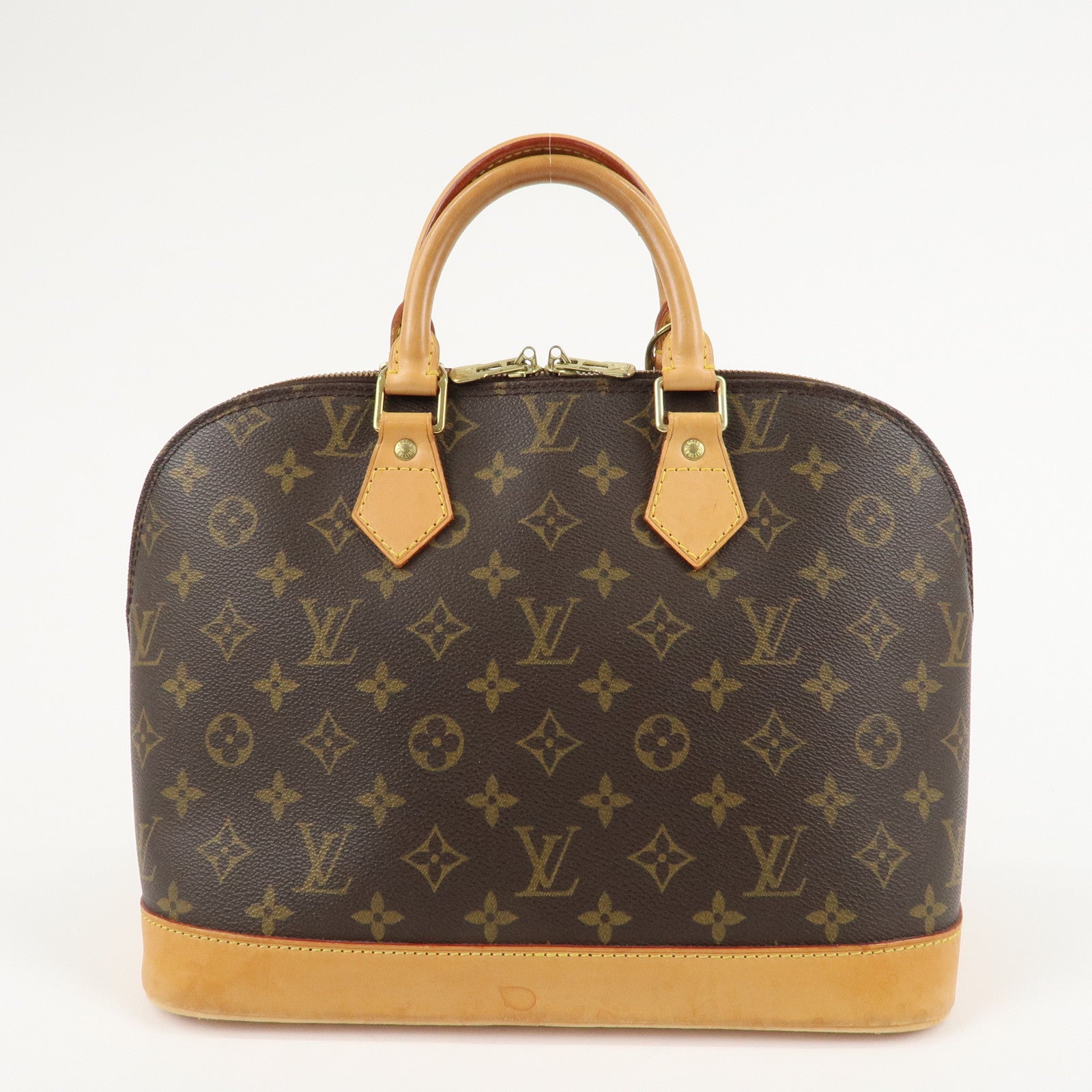 Louis Vuitton Monogram Alma Hand Bag Brown M51130 Used