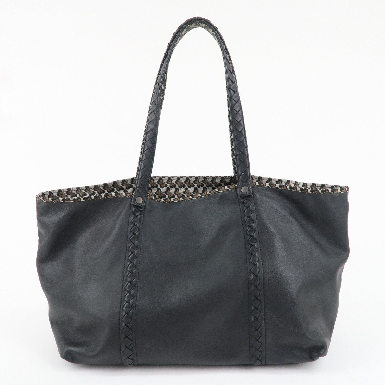 BOTTEGA VENETA Leather Reversible Tote Bag Black