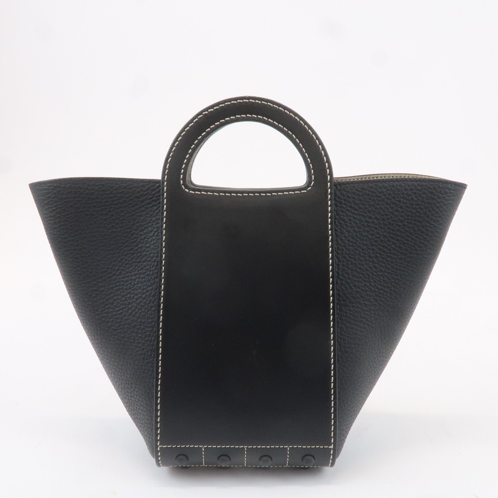 TOD
S Leather Gommino Mini 2WAY Bag Tote Bag Black