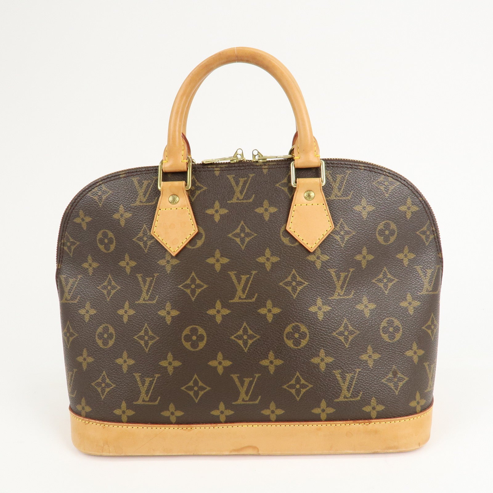 Louis Vuitton Monogram Alma Hand Bag Brown M51130 Used