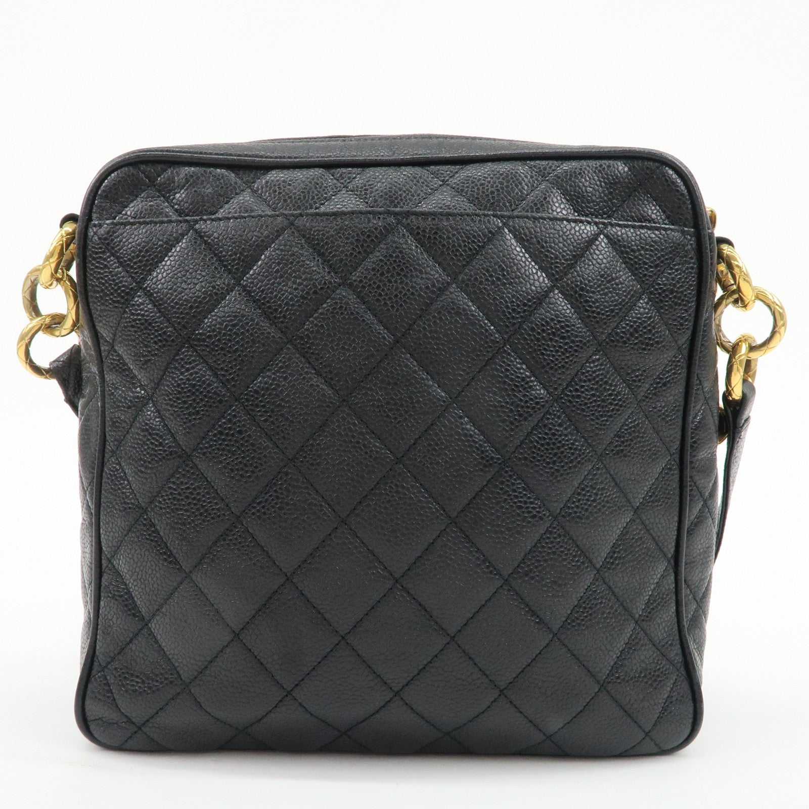 CHANEL Matelasse Caviar Skin Shoulder Bag Black 2944818 Used