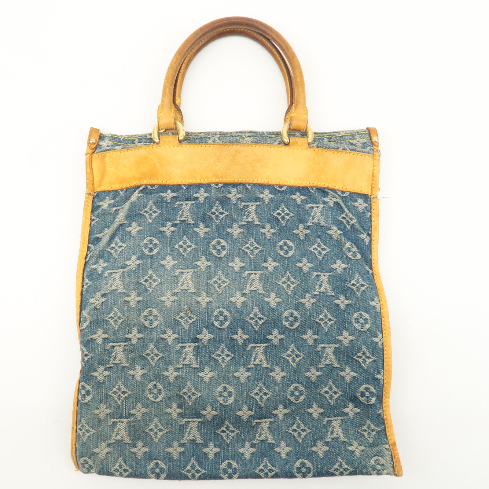 Louis Vuitton Monogram Denim Flat Shopper Tote Bag M95018