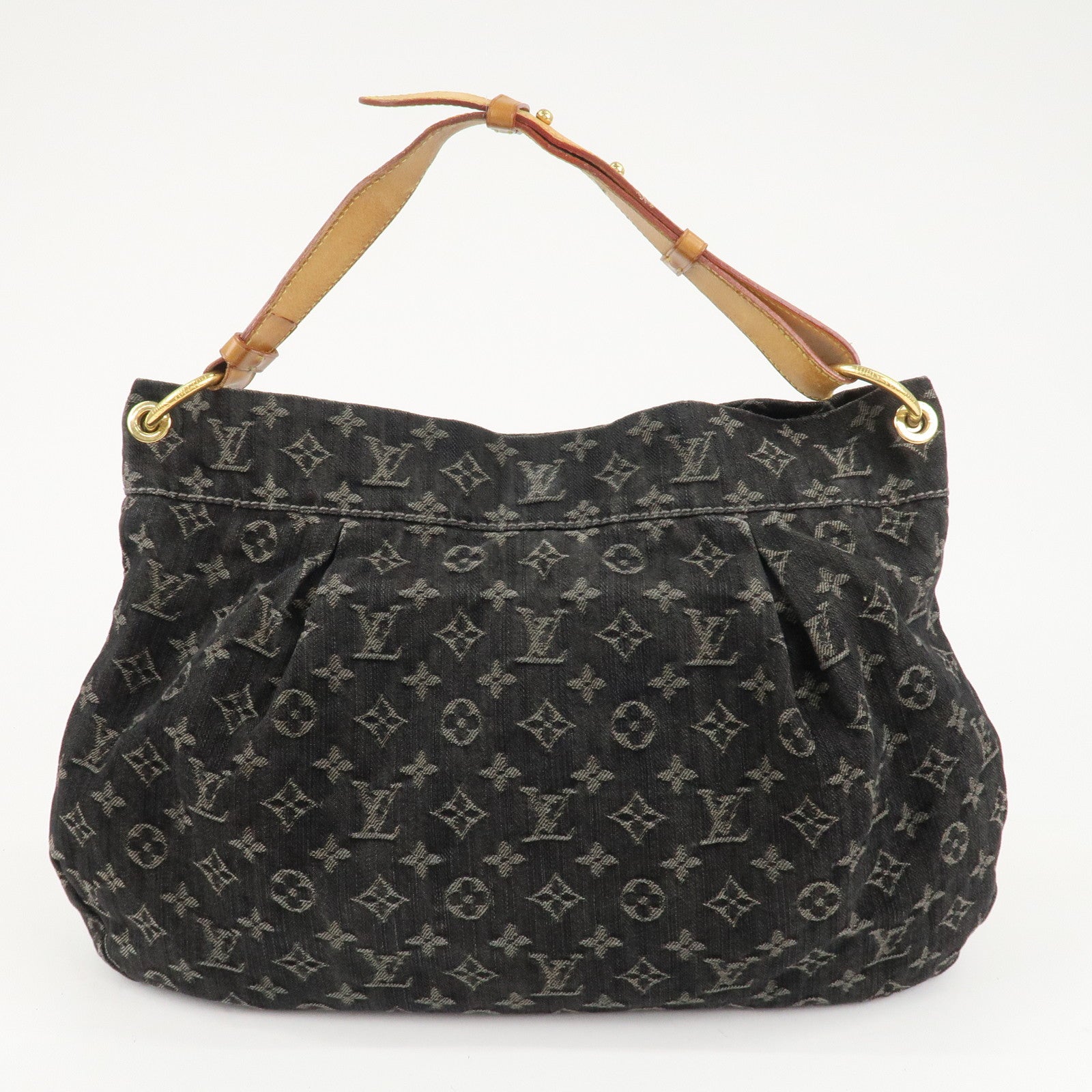 Louis Vuitton Monogram Denim Daily PM Shoulder Bag Noir M40494 Used