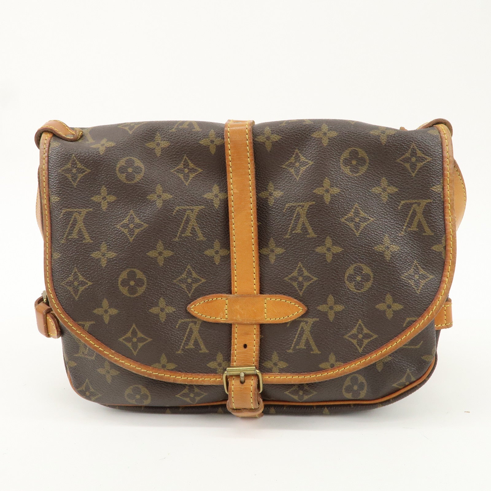 Louis Vuitton Monogram Saumur 30 Shoulder Bag Brown M42256