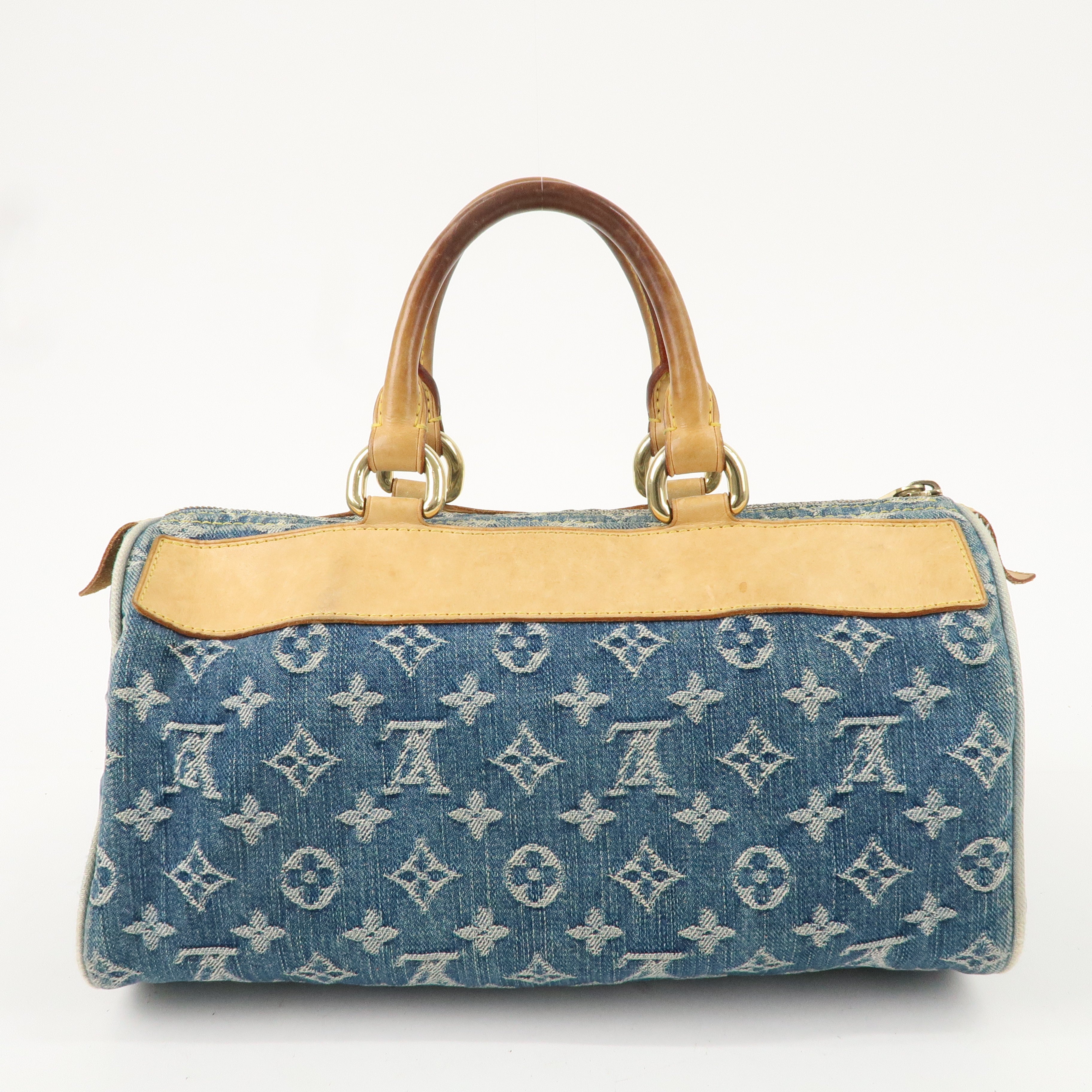 Louis Vuitton Monogram Denim Neo Speedy Boston Bag Blue M95019