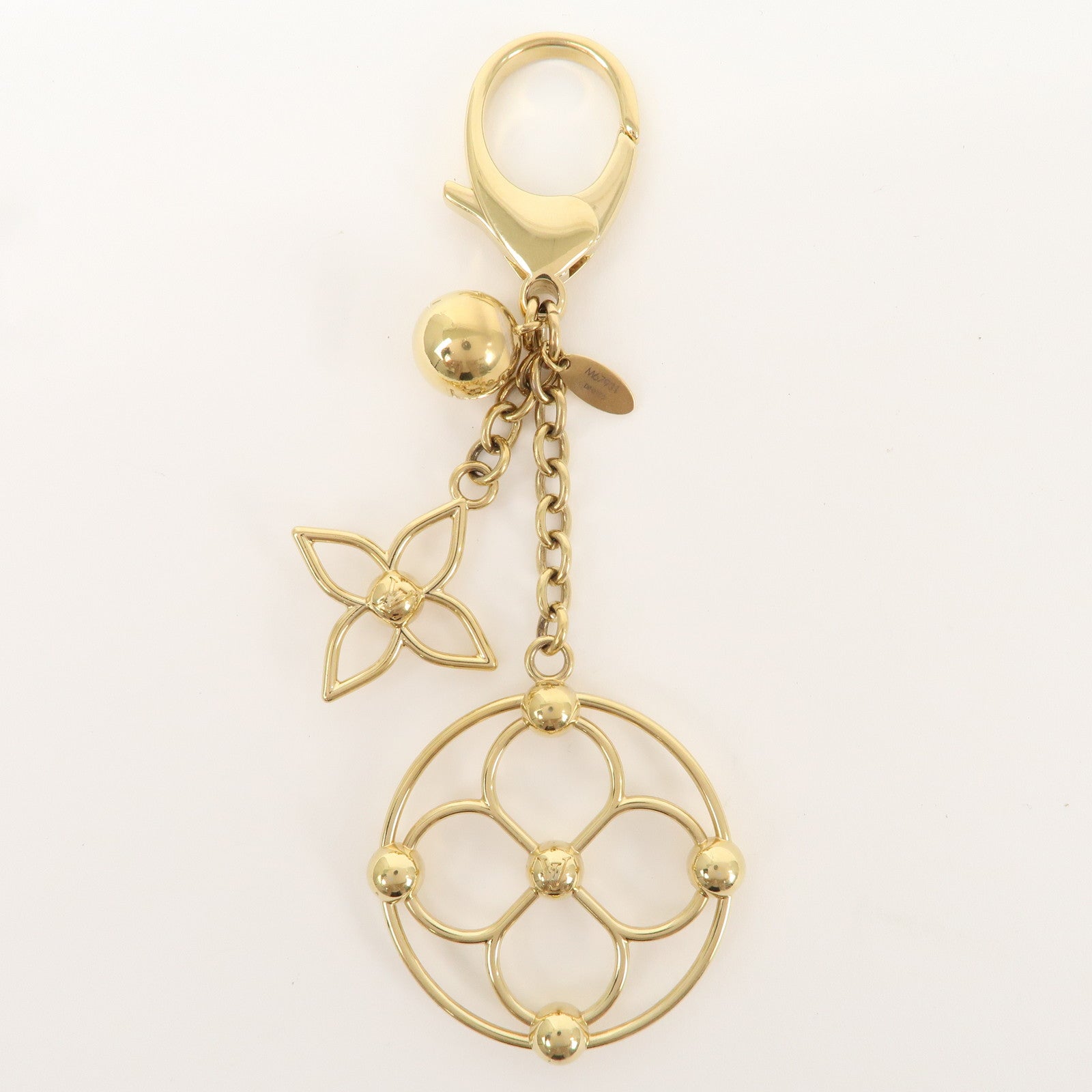 Louis Vuitton Bloomy Key Chain Bag Charm Gold M67931