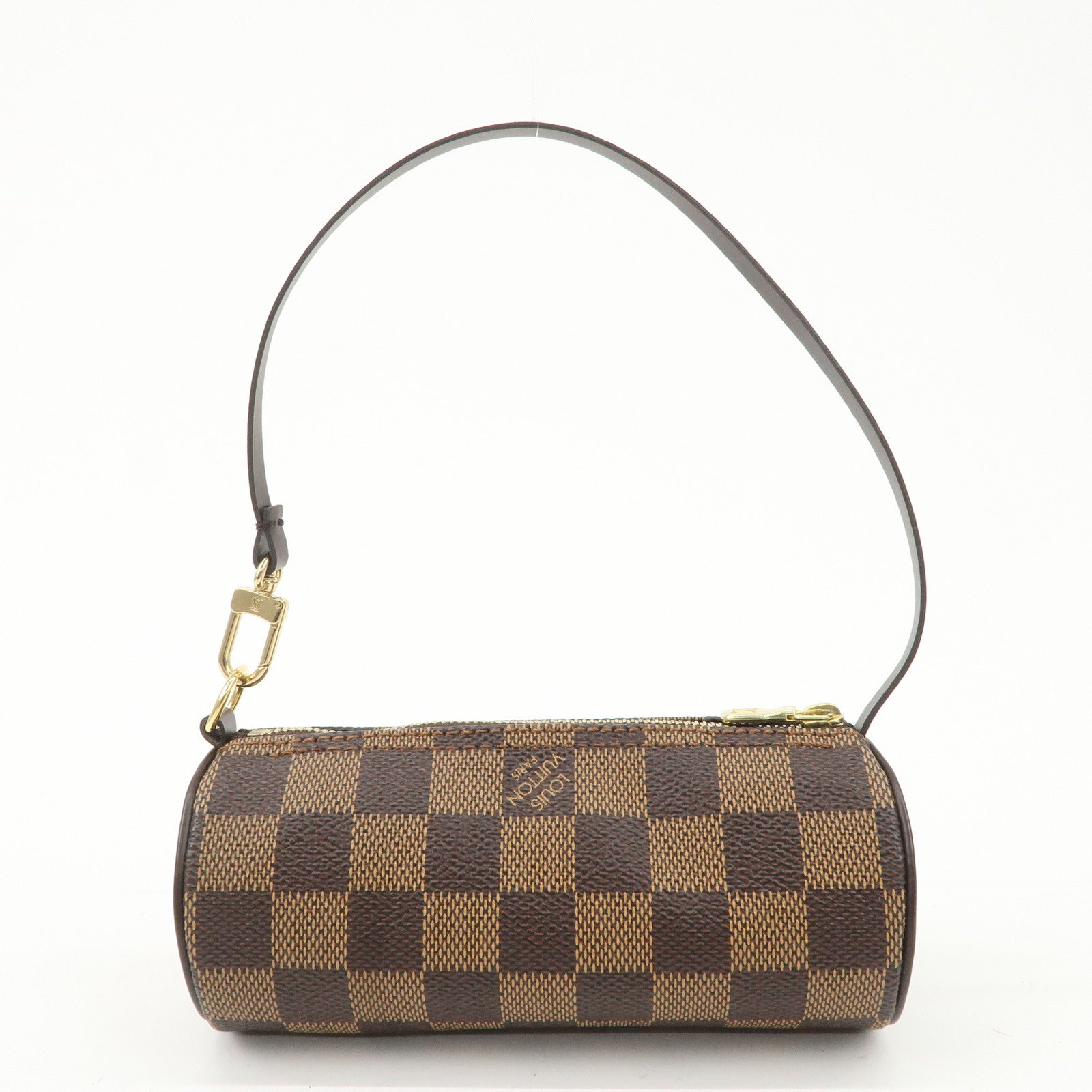 Louis Vuitton Damier Ebene Mini Pouch for Papillon Bag Brown Used