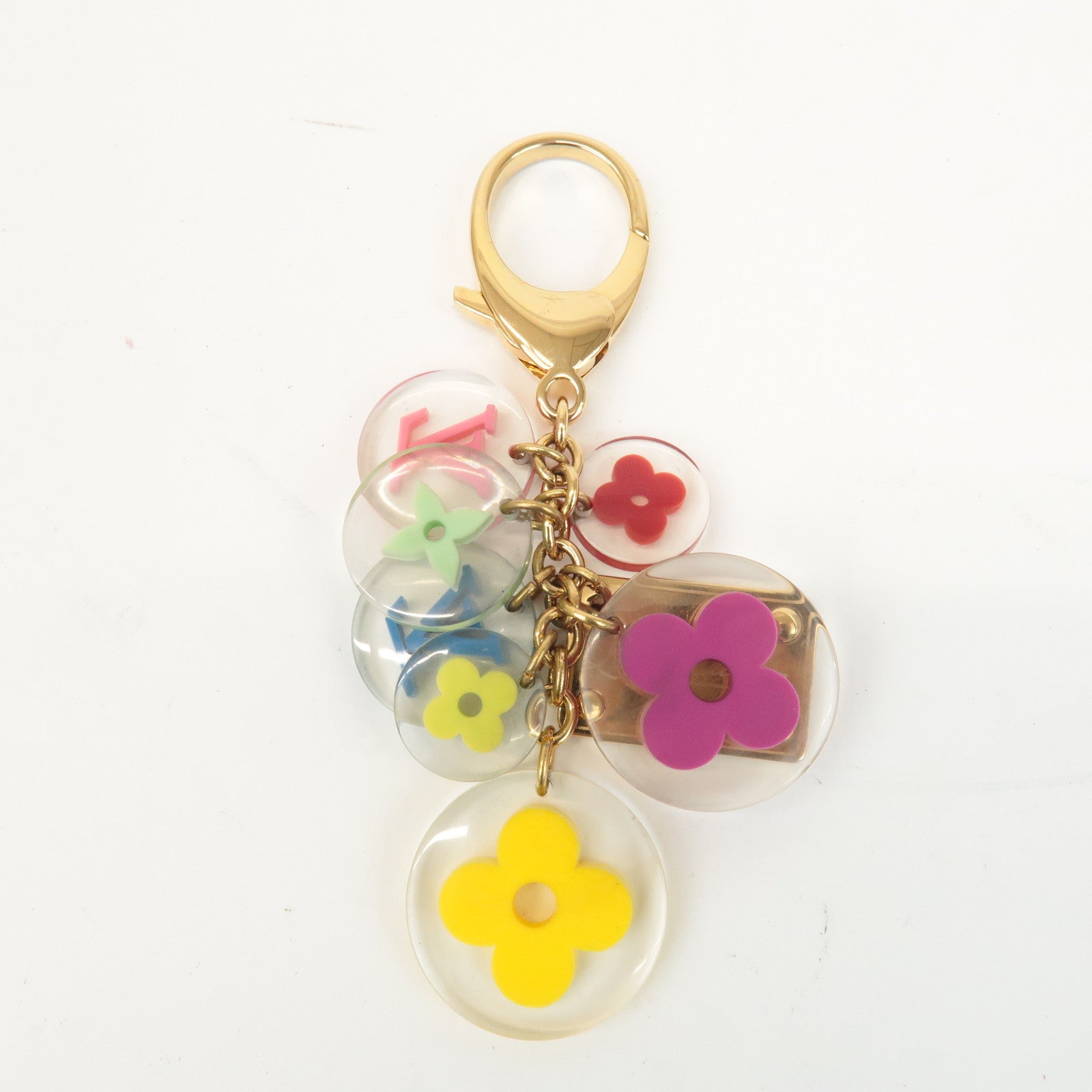 Louis Vuitton Porte Cles Fleur Chain Bag Charm Multi Color M60046 Used