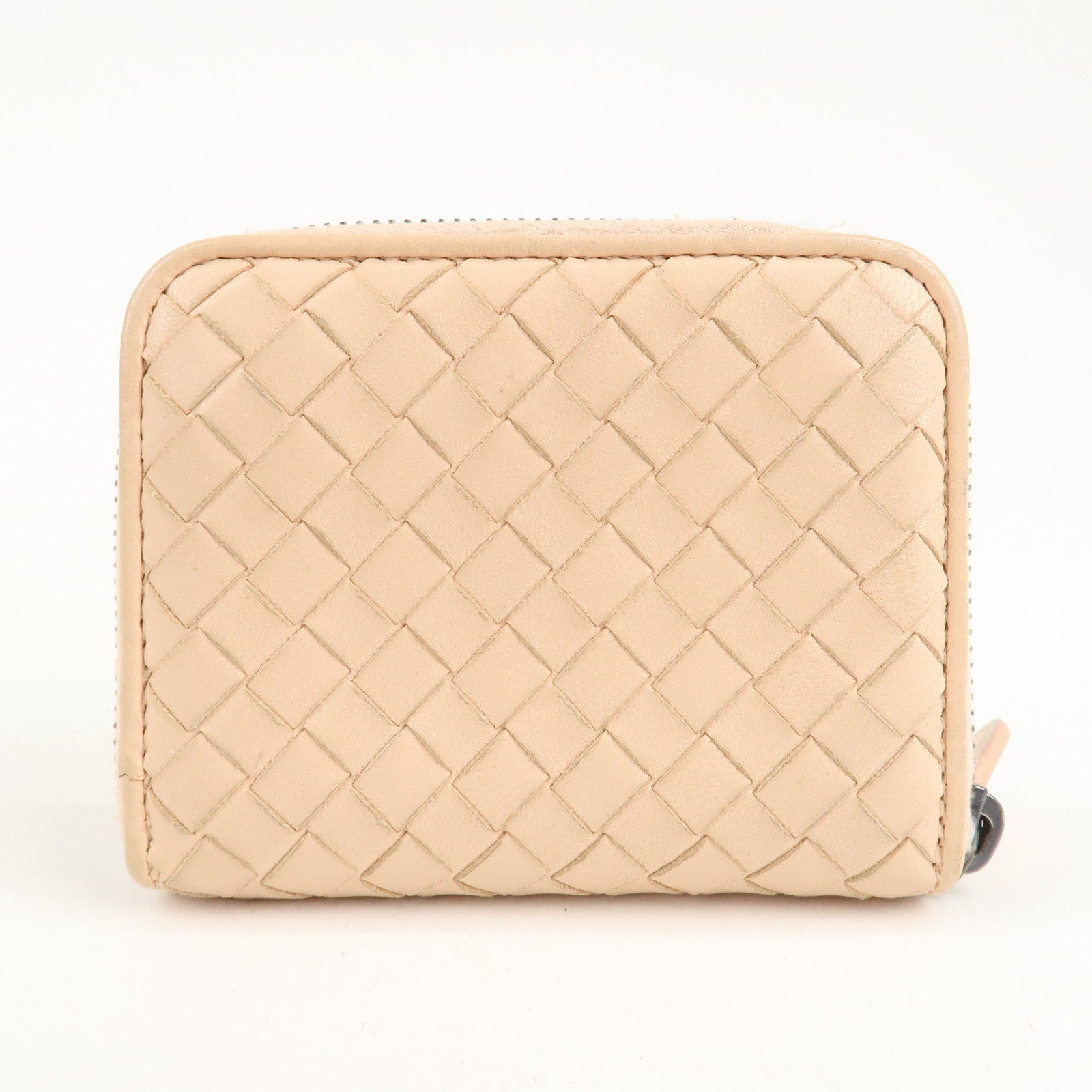 BOTTEGA VENETA Intrecciato Leather Round Zipper Coin Case