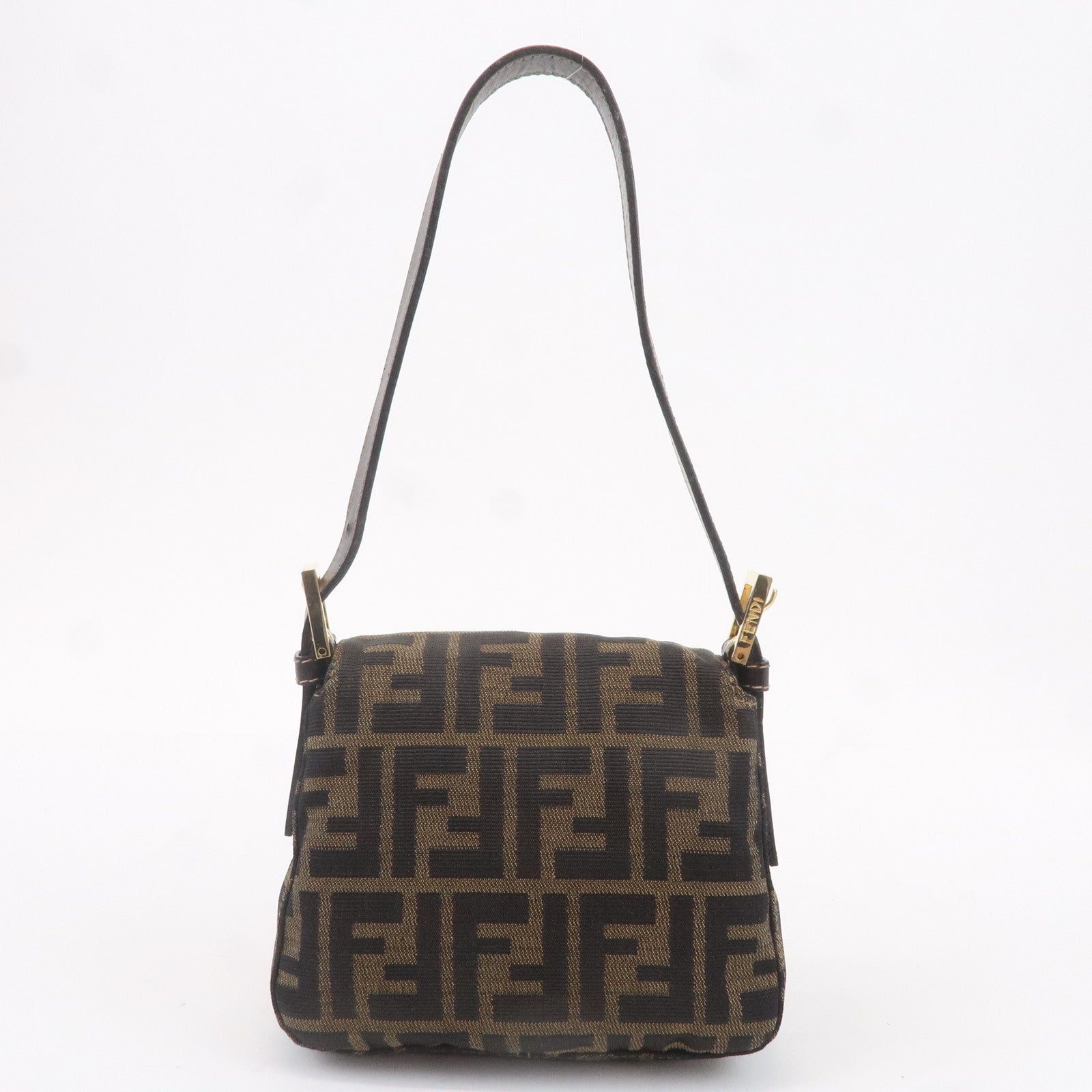 FENDI Zucca Canvas Leather Mini Mamma Bucket 222826571.089