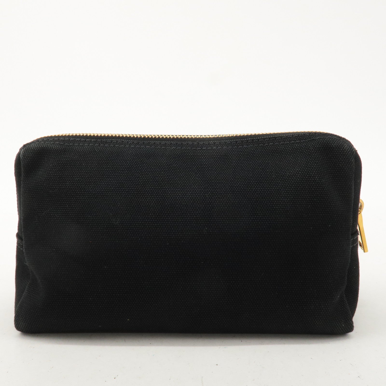 PRADA Canapa Logo Pouch Cosmetic Pouch Black 1NA693