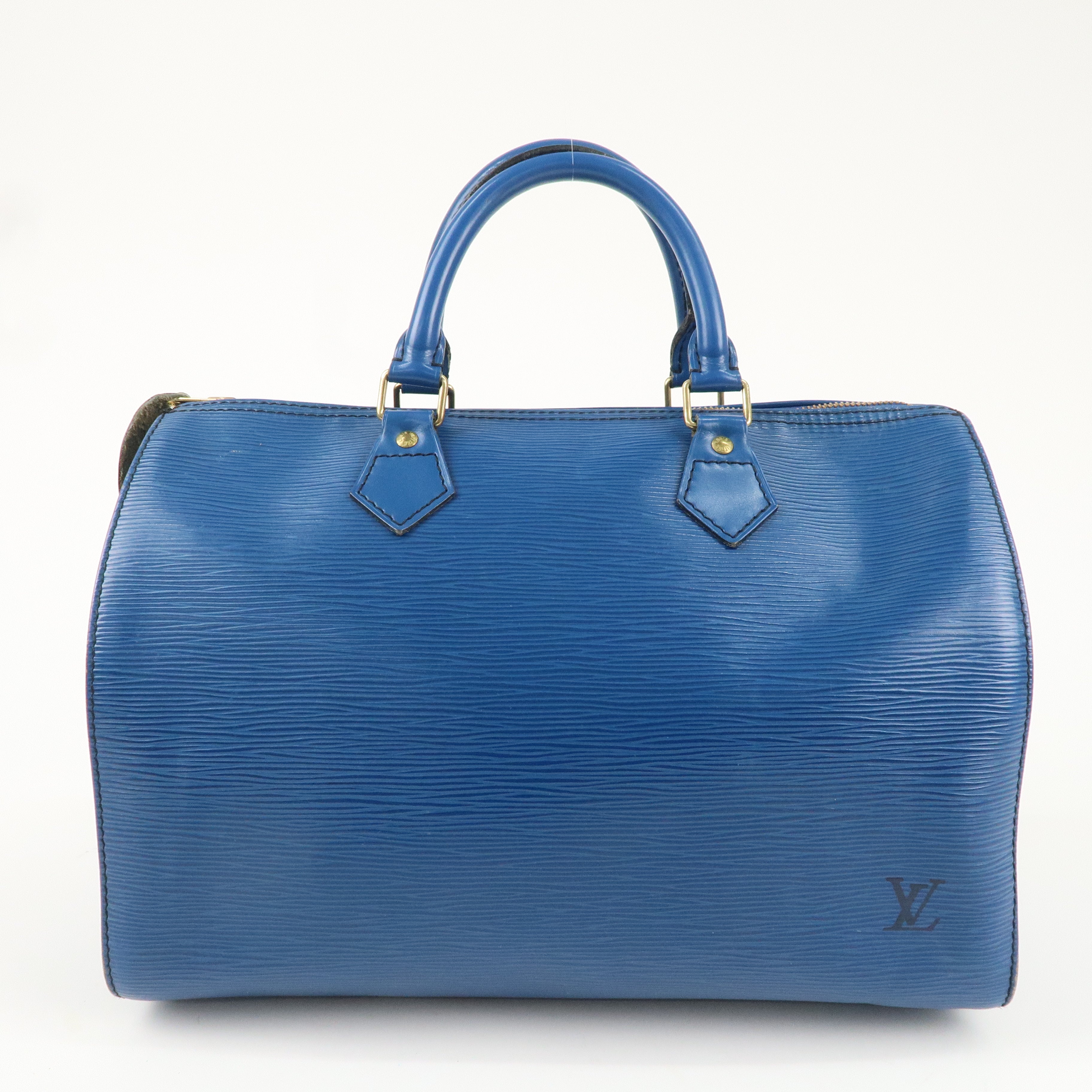 Louis Vuitton Epi Speedy 30 Hand Boston Bag Toledo Blue M43005