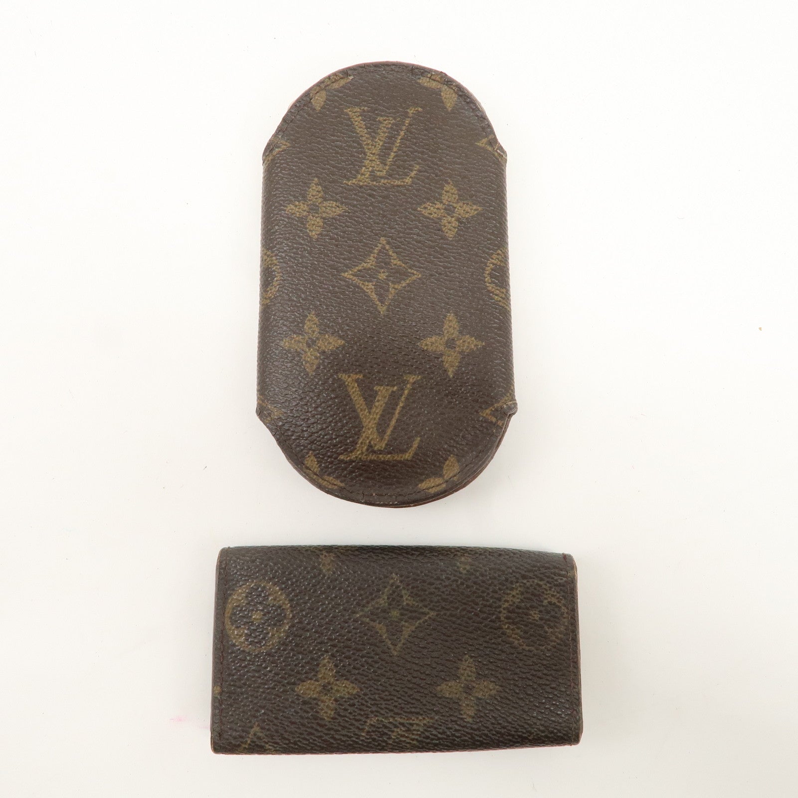 Louis Vuitton Set of 2 Monogram Key Case Brown M60116 M62631 Used