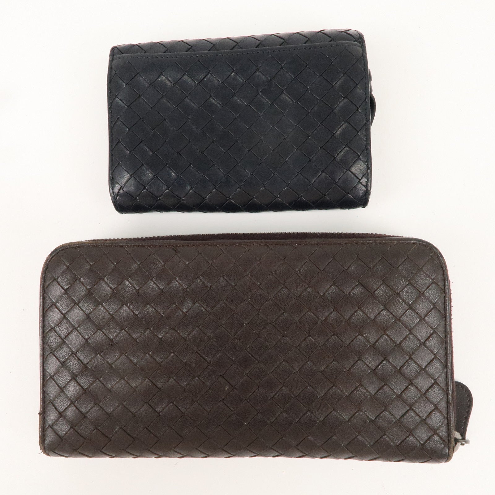 BOTTEGA VENETA Set of 2 Intrecciato Leather Wallet 113997