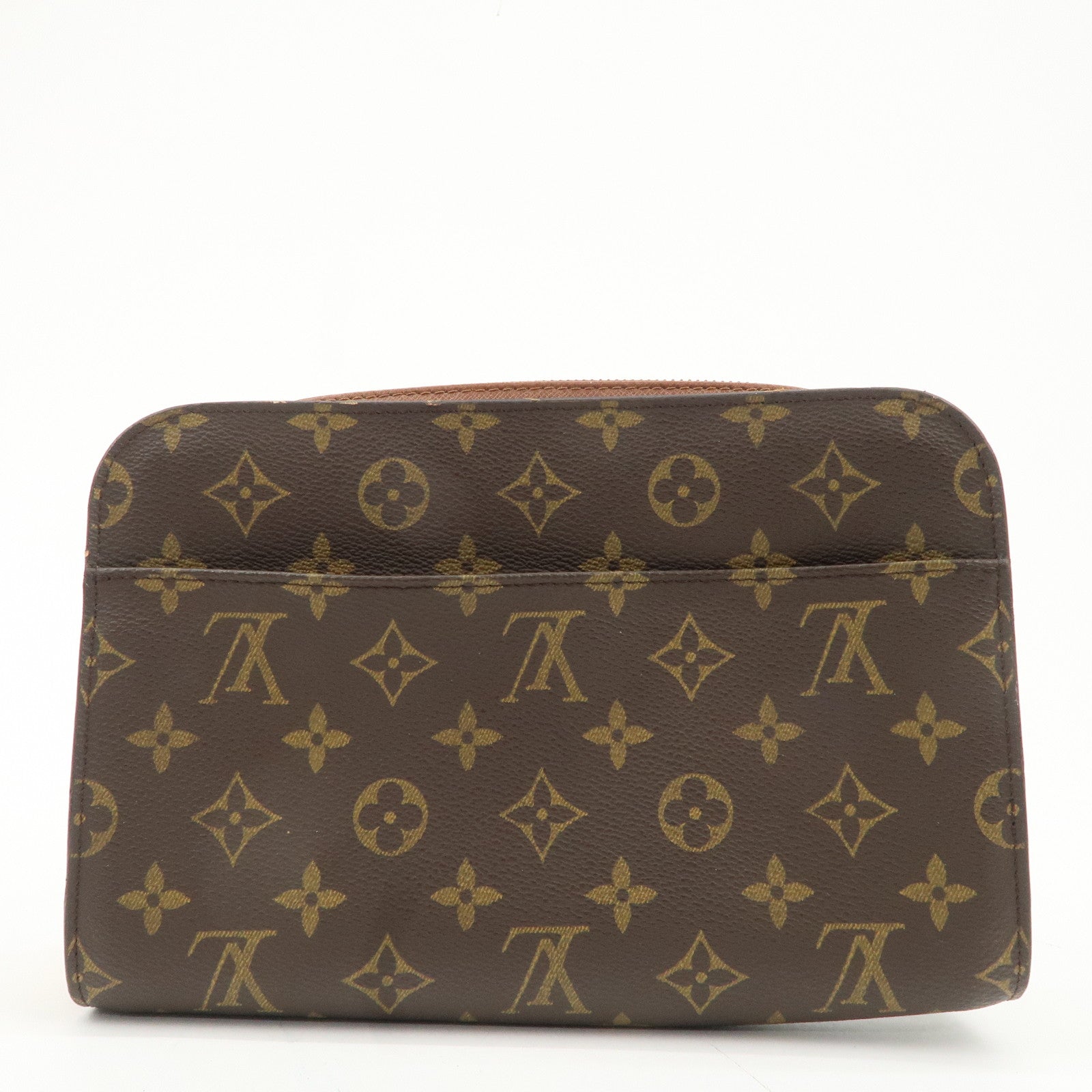 Louis Vuitton Monogram Orsay Clutch Bag Pouch Brown M51790 Used