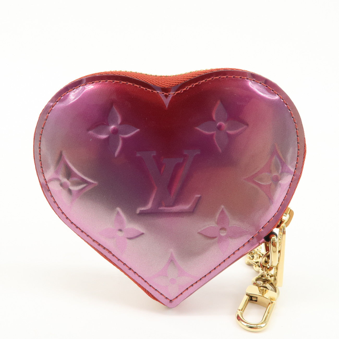 Louis Vuitton Monogram Vernis Porte Monnaie Coeur Coin Case M69028 Used