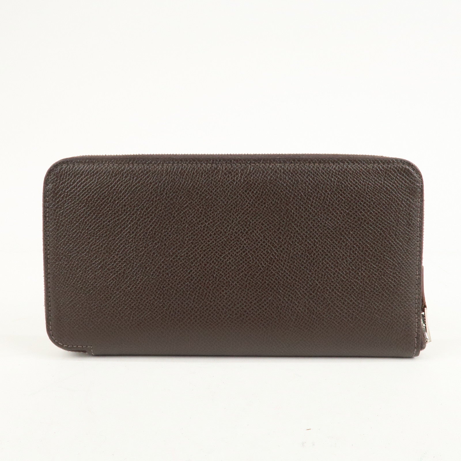 HERMES Leather AZAP Long Silk In Z Stamped Zip Around Wallet Brown