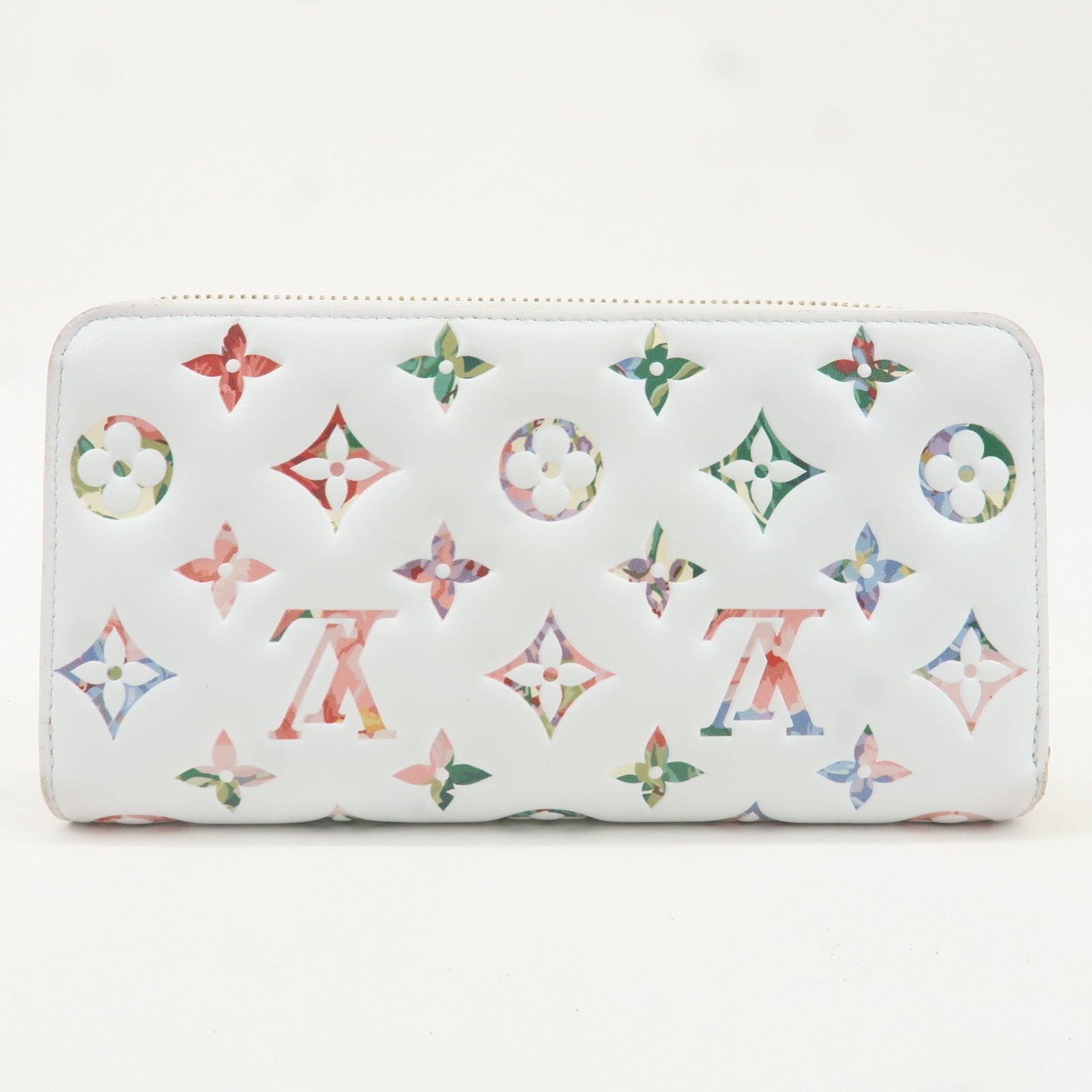 Louis Vuitton Garden Monogram Zippy Wallet Blanc M81694