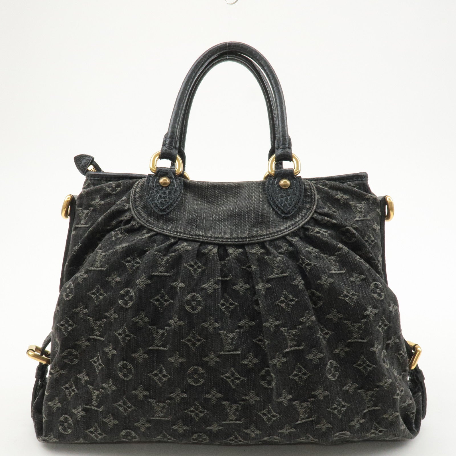 Louis Vuitton Monogram Denim Neo Cabby GM Shoulder Bag Noir M95352