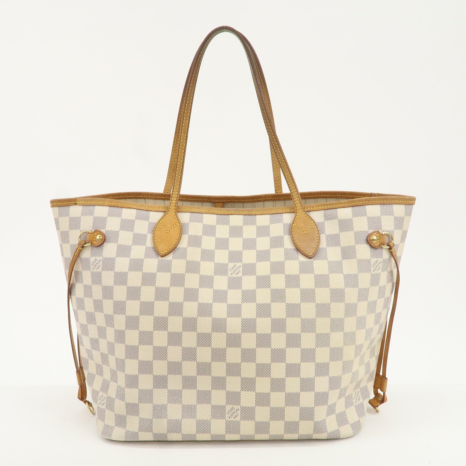 Louis Vuitton Damier Azur Neverfull MM Tote Bag N51107 Used