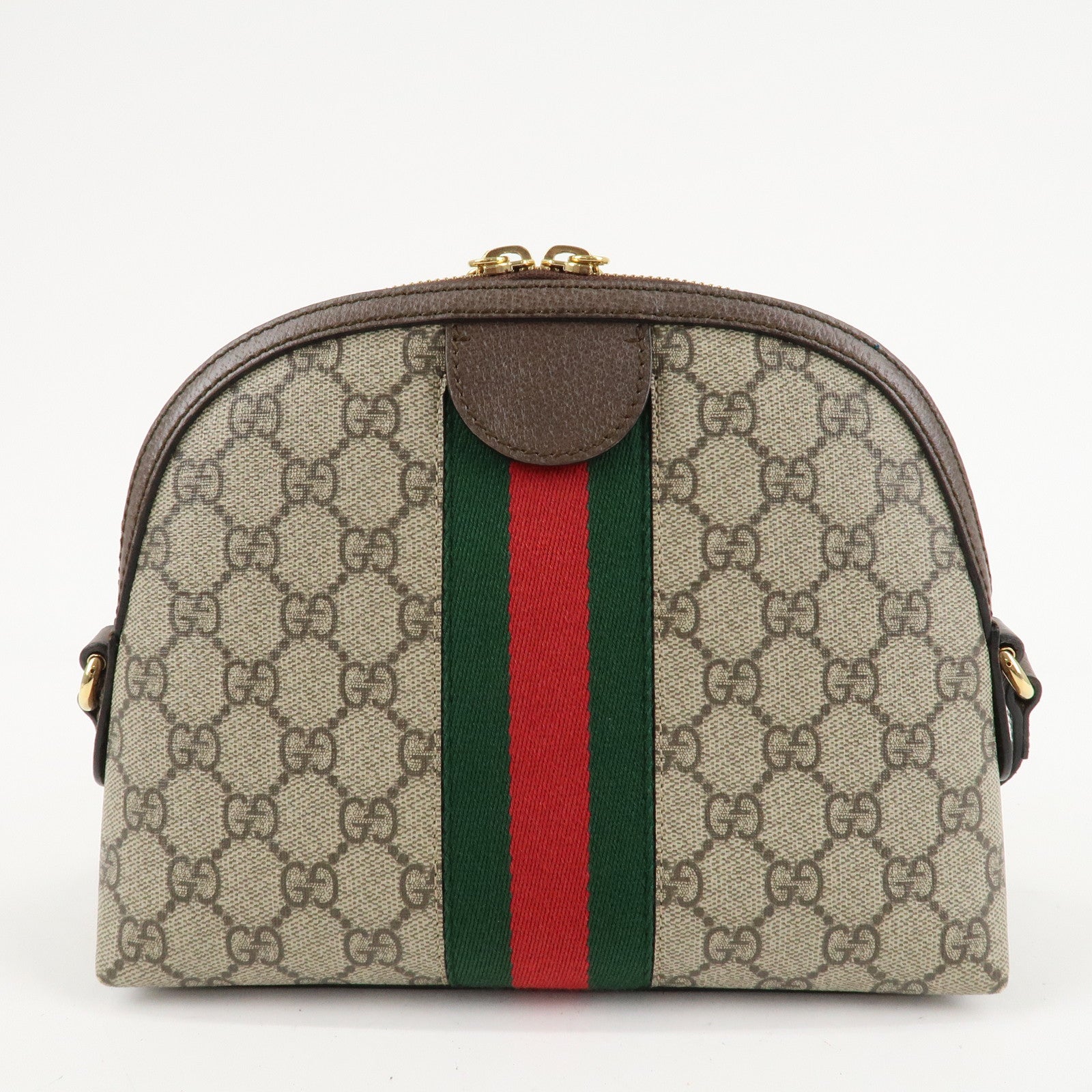 GUCCI Ophidia GG Supreme Sherry Leather Shoulder Bag 499621 Used