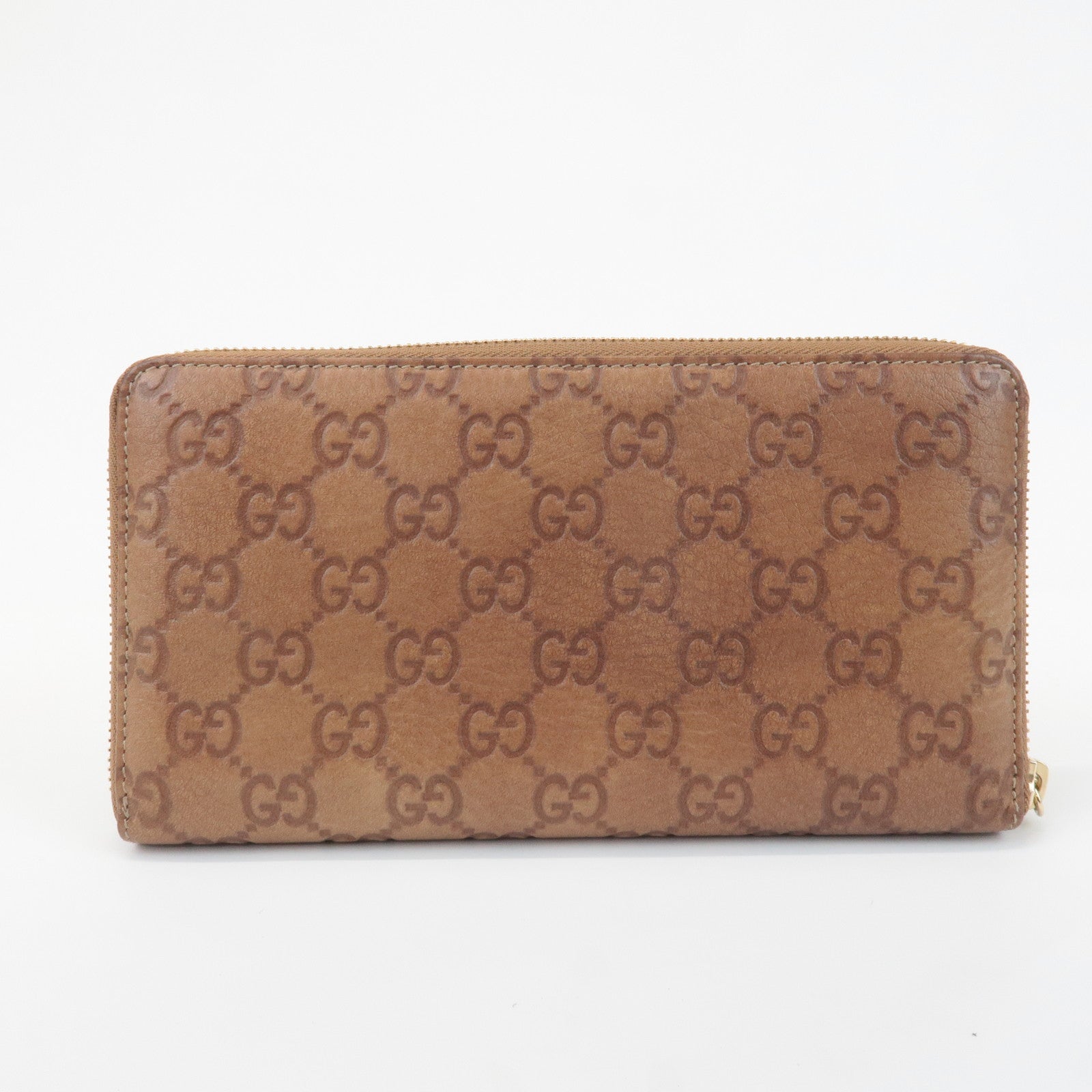 GUCCI Guccissima Bamboo Guccisima Leather Zippy Long Wallet 232977 Used