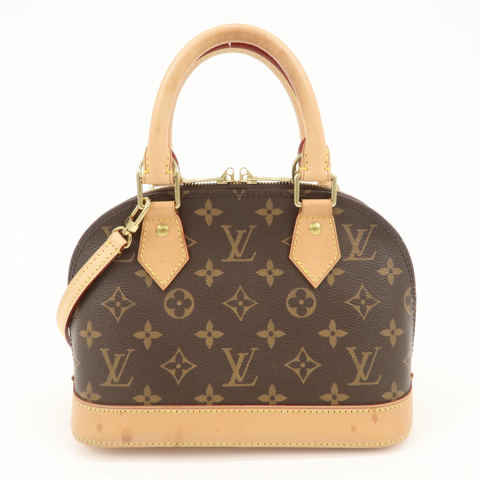 Louis Vuitton Monogram Alma BB 2Way Hand Bag Strap 100cm M53152 Used