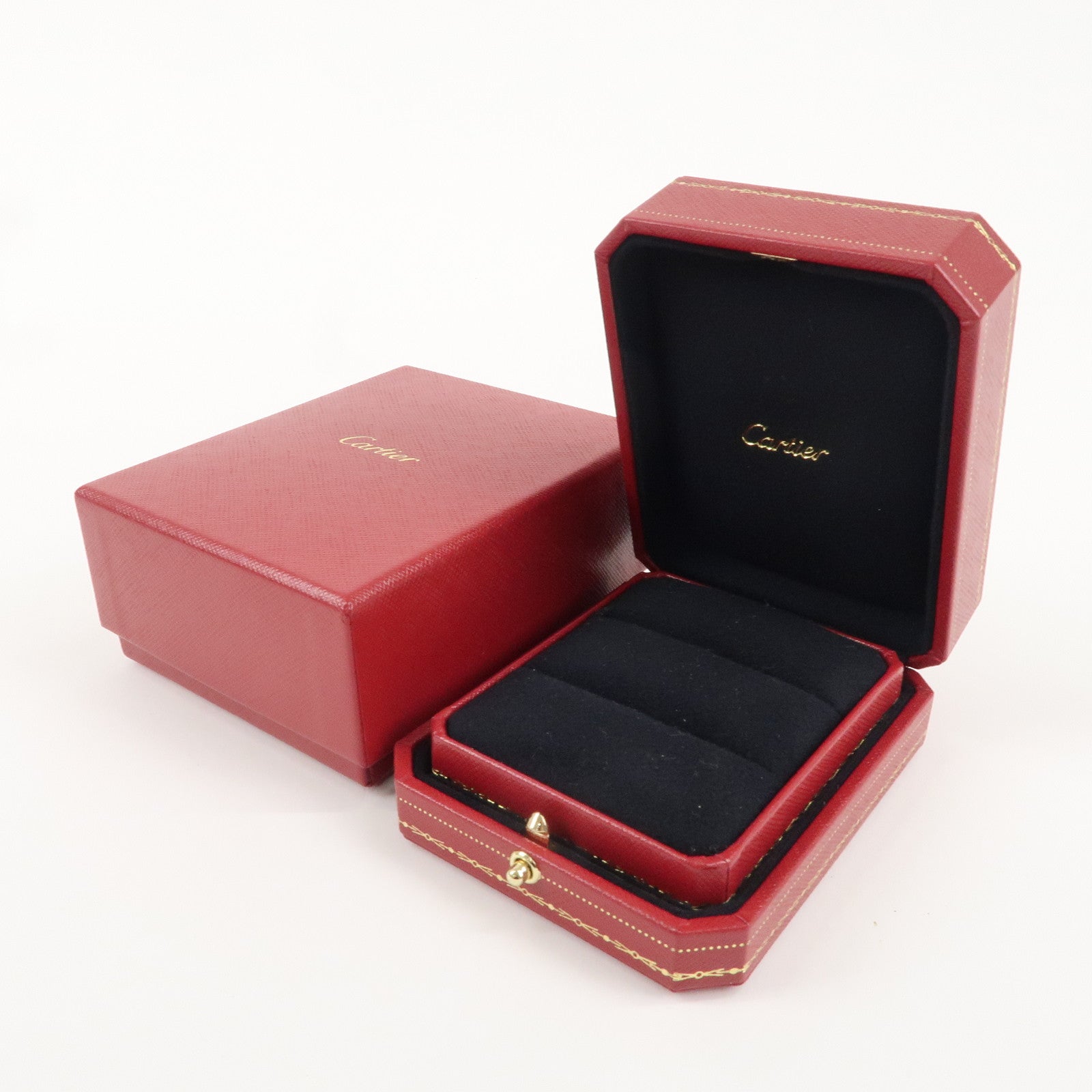 Cartier Set of 2 Pair Ring Box Display Box Jewelry Box For Ring