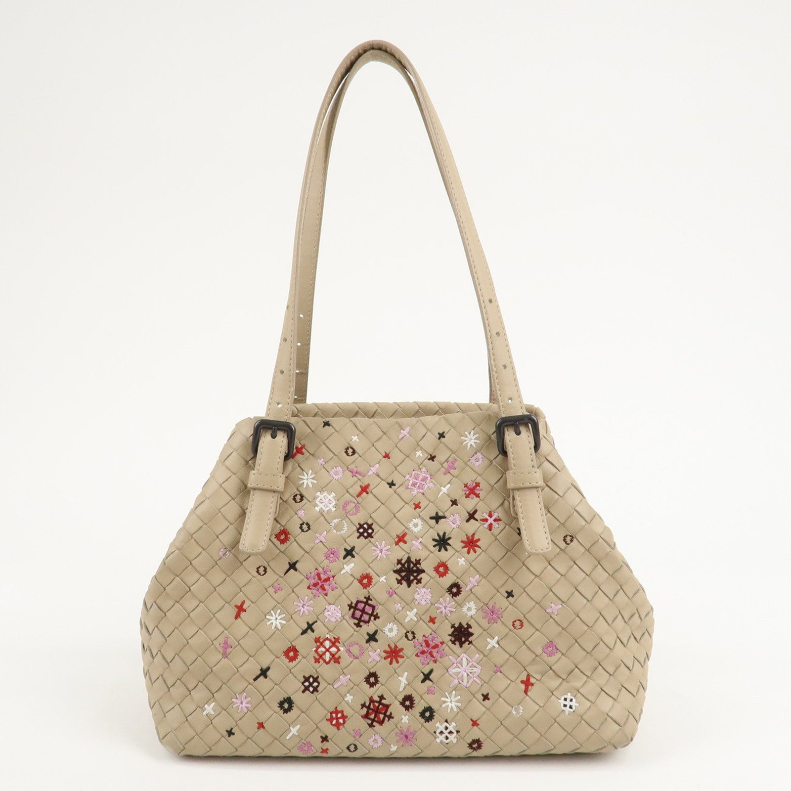 BOTTEGA VENETA Intrecciato Leather Mini Cesta Shoulder Bag Flower