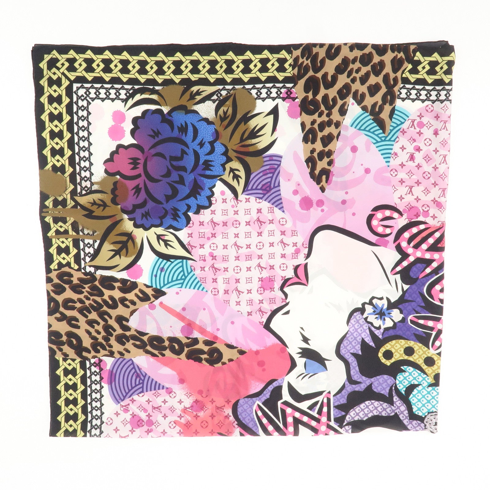 Louis Vuitton Lady Aiko Scarf Japan Limited Multi Color 400505 Used