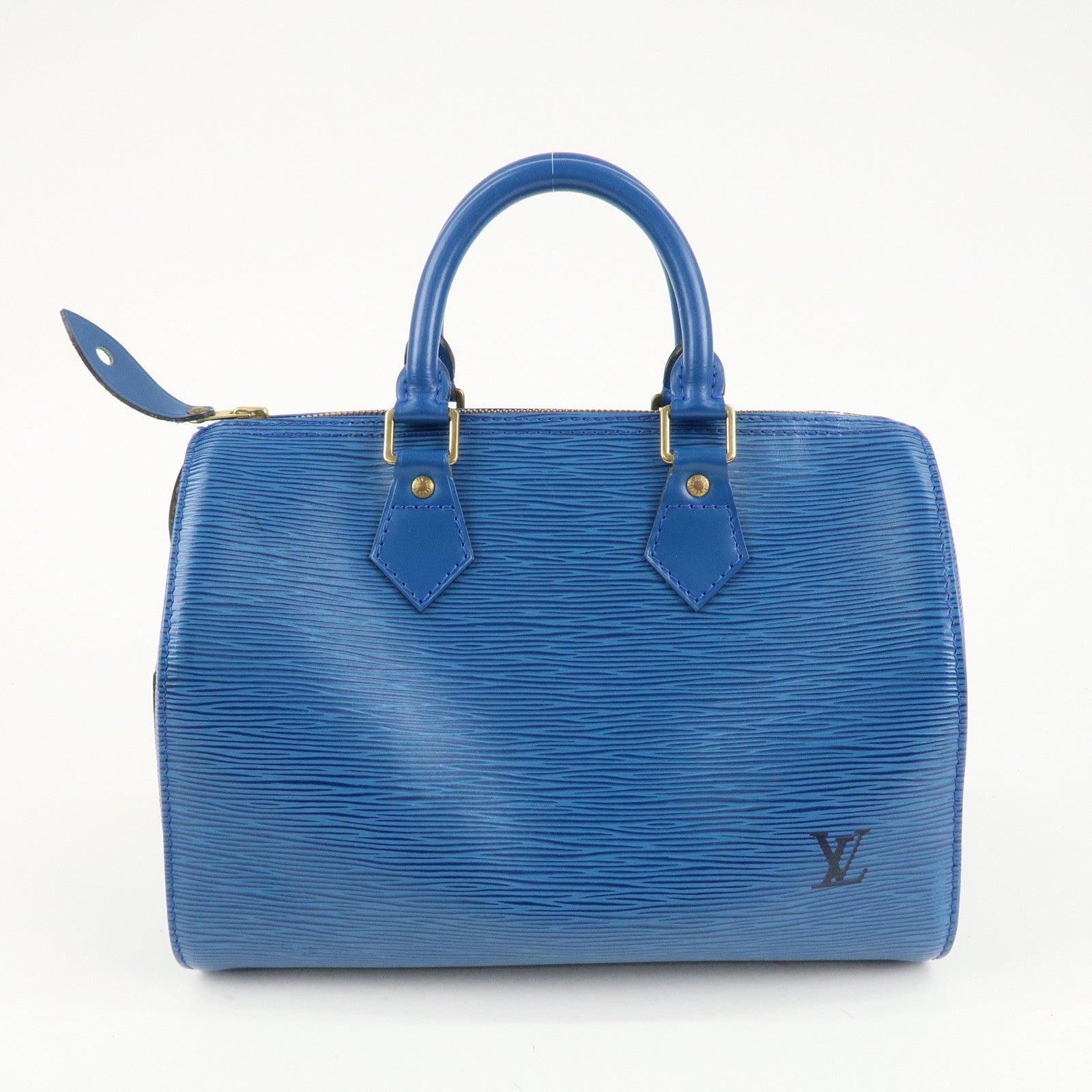 Louis Vuitton Epi Speedy 25 Hand Bag Boston Bag Blue M43015