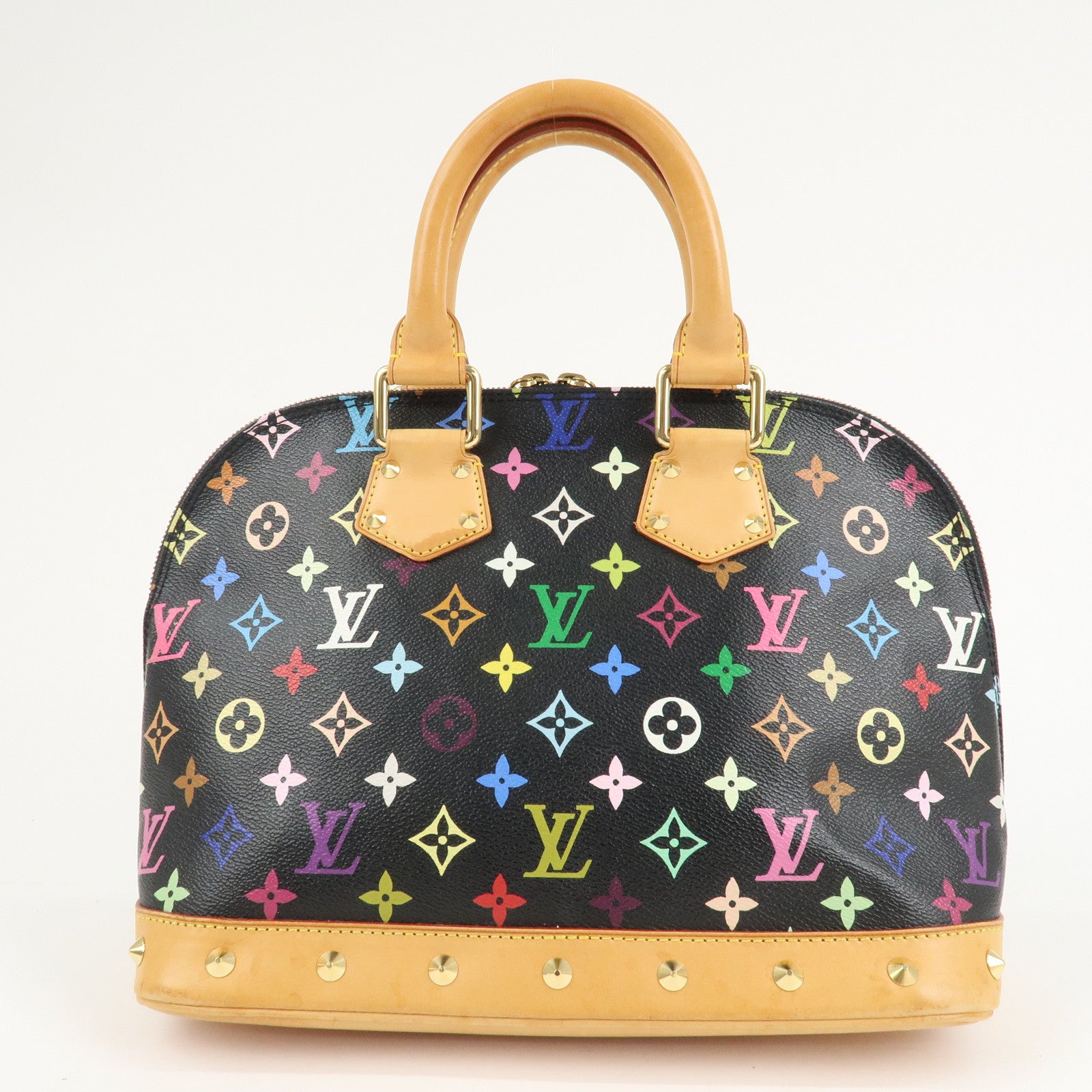 Louis Vuitton Monogram Multi Color Alma Hand Bag Noir M92646 Used