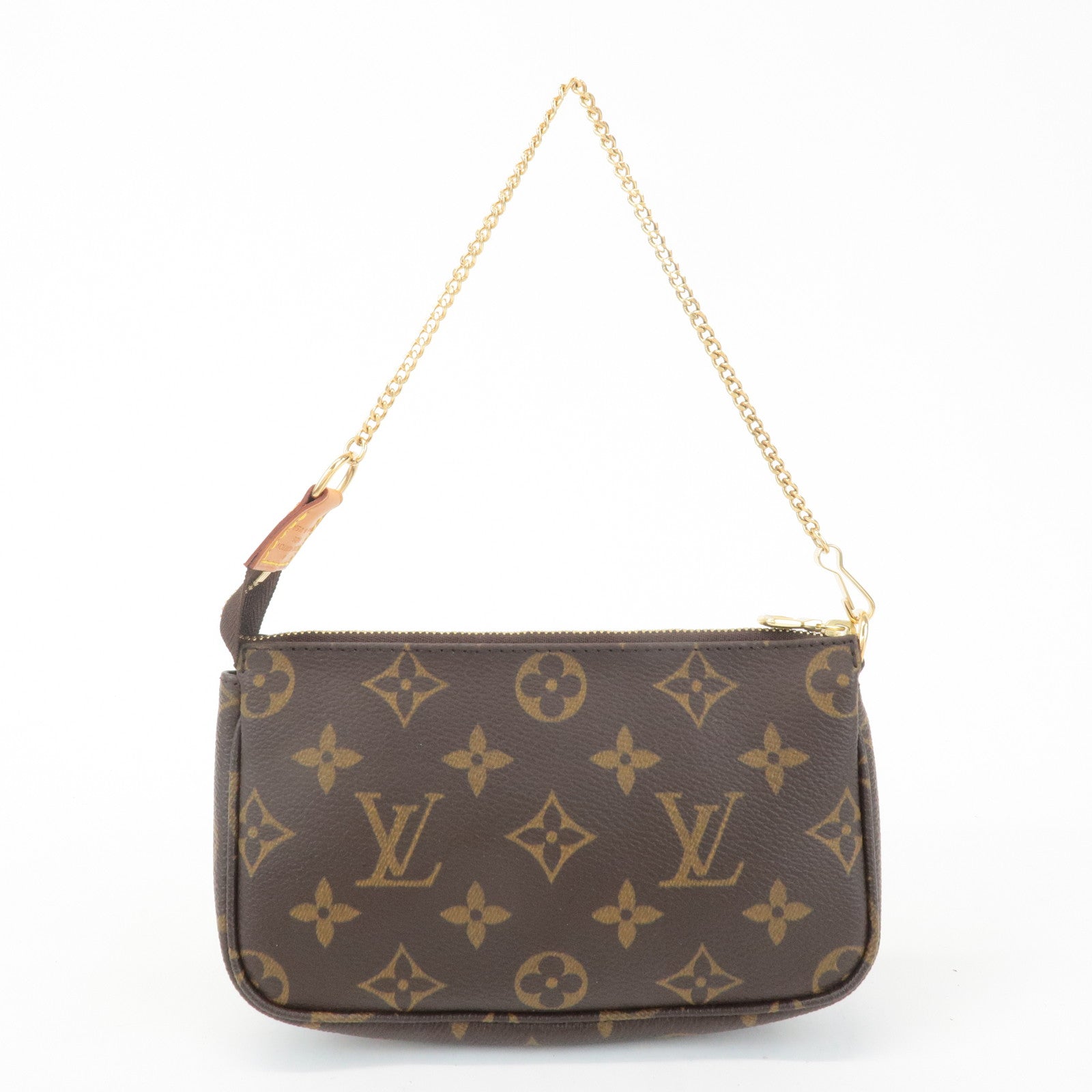 Louis Vuitton Bucket PM Pouch Hand Bag Brown Gold Hardware