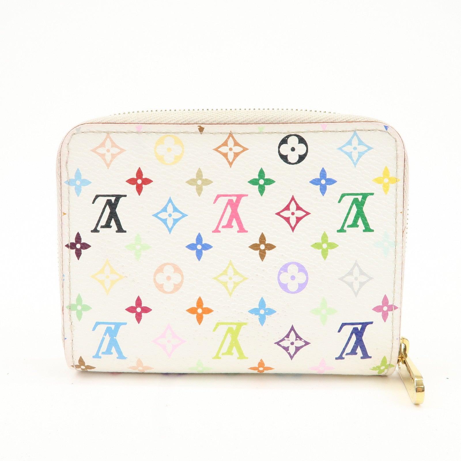 Louis Vuitton Monogram Multi Color Zippy Coin Purse Blanc M93741 Used