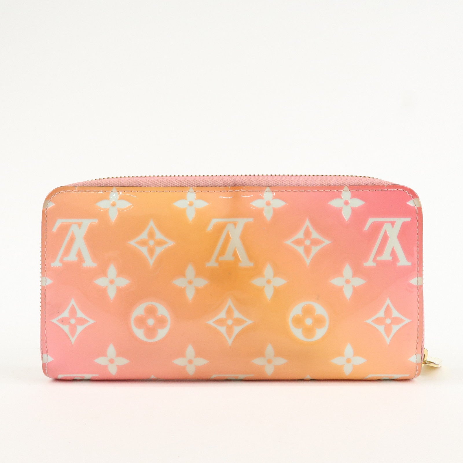 Louis Vuitton Monogram Vernis Zippy Wallet Sunrise Gradient M64158 Used