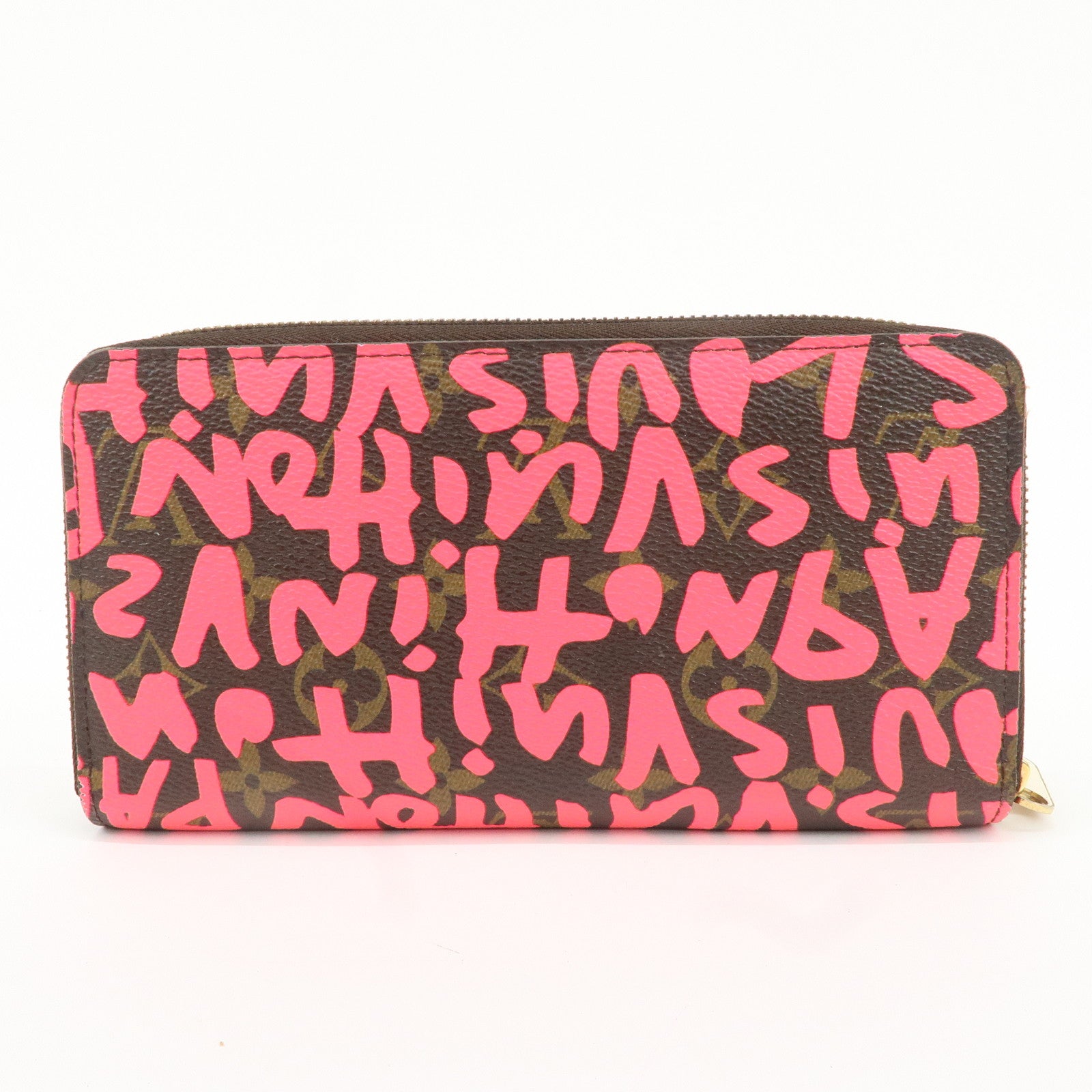 Louis Vuitton Monogram Graffiti Zippy Wallet Fuchsia M93710 Used