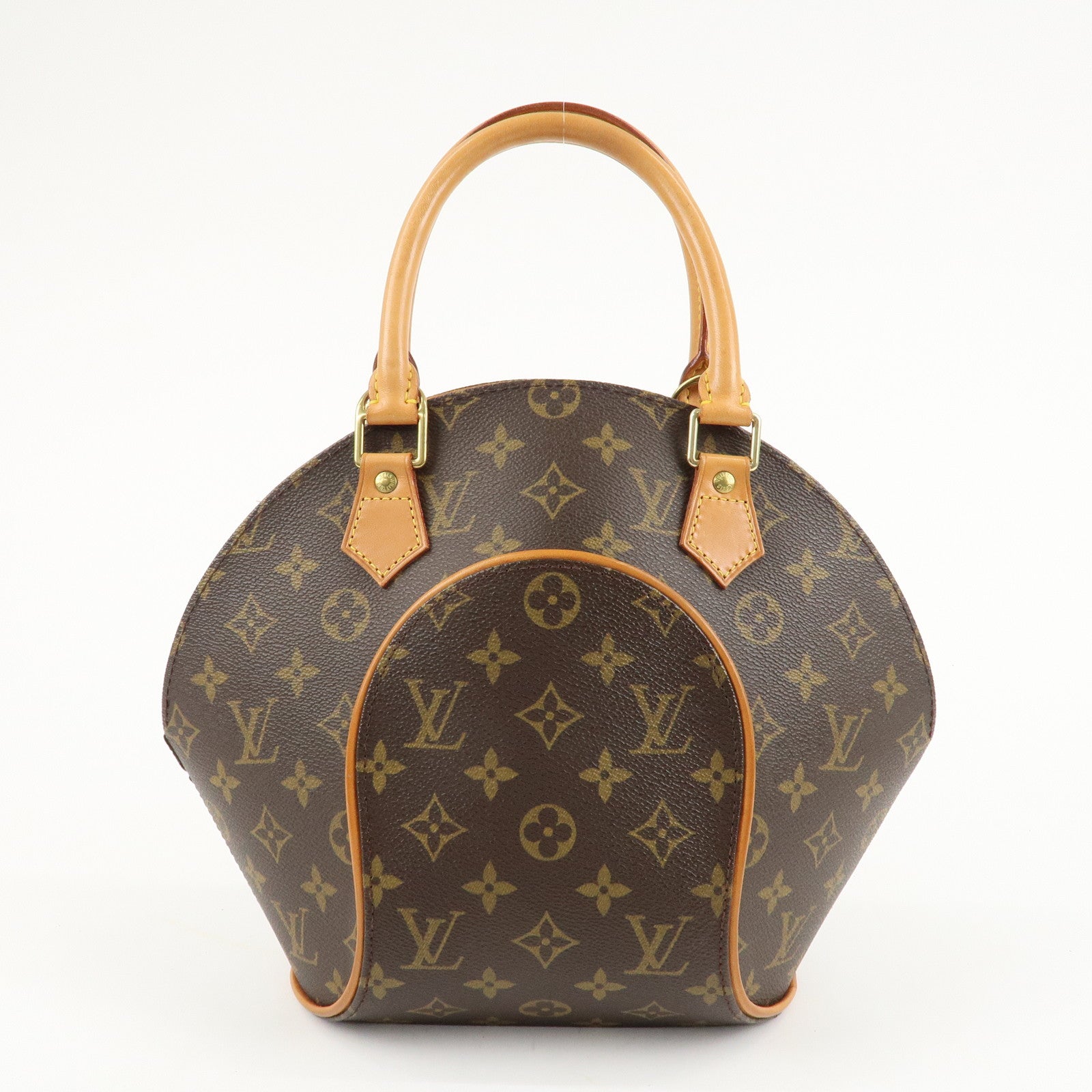 Louis Vuitton Monogram Ellipse MM Hand Bag Brown M51127 Used