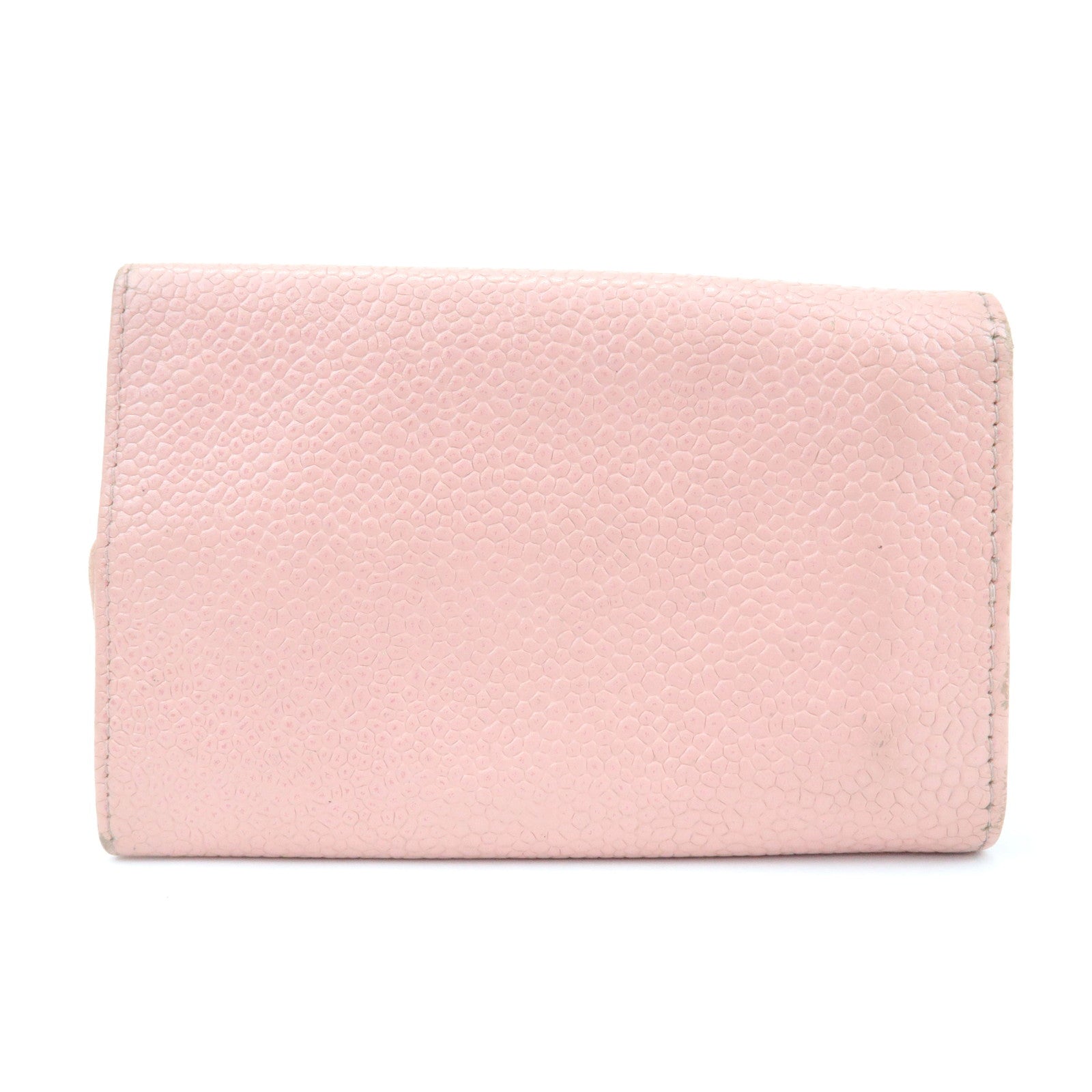 CHANEL Caviar Skin COCO Mark Key Case Pink A13502