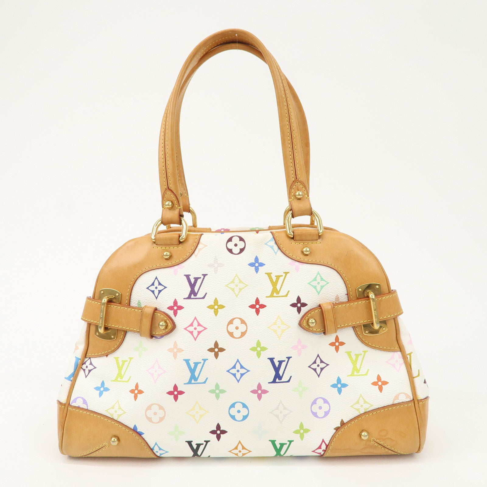 Louis Vuitton Monogram Multicolor Claudia Hand Bag Blanc M40193 Used