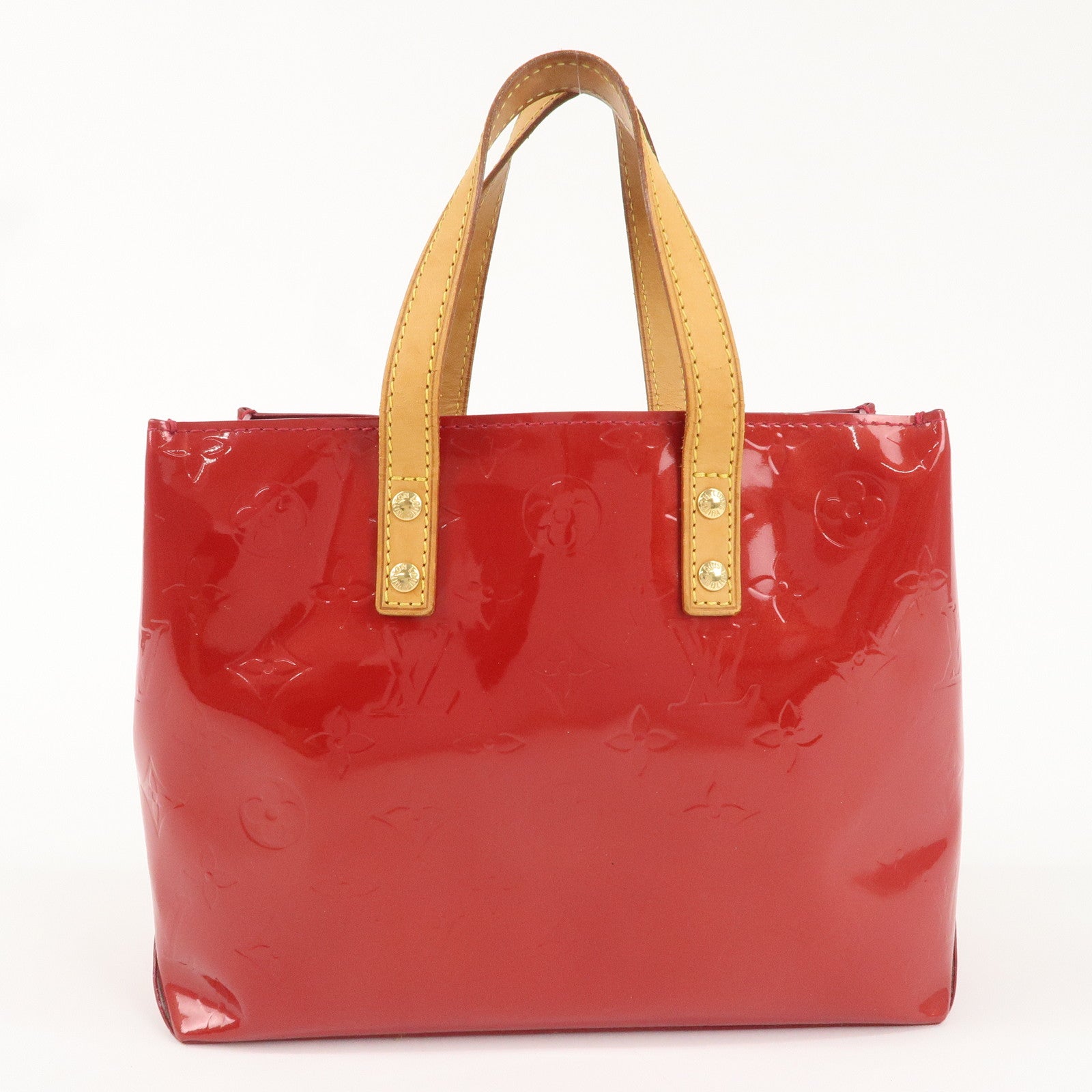 Louis Vuitton Monogram Vernis Lead PM Hand Bag Red M91990