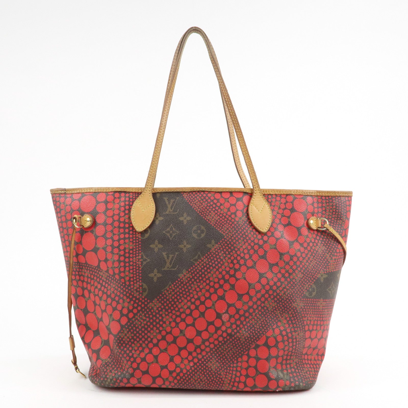 Louis Vuitton Rouge Pumpkin Dots Yayoi Kusama Neverfull MM M40686 Used