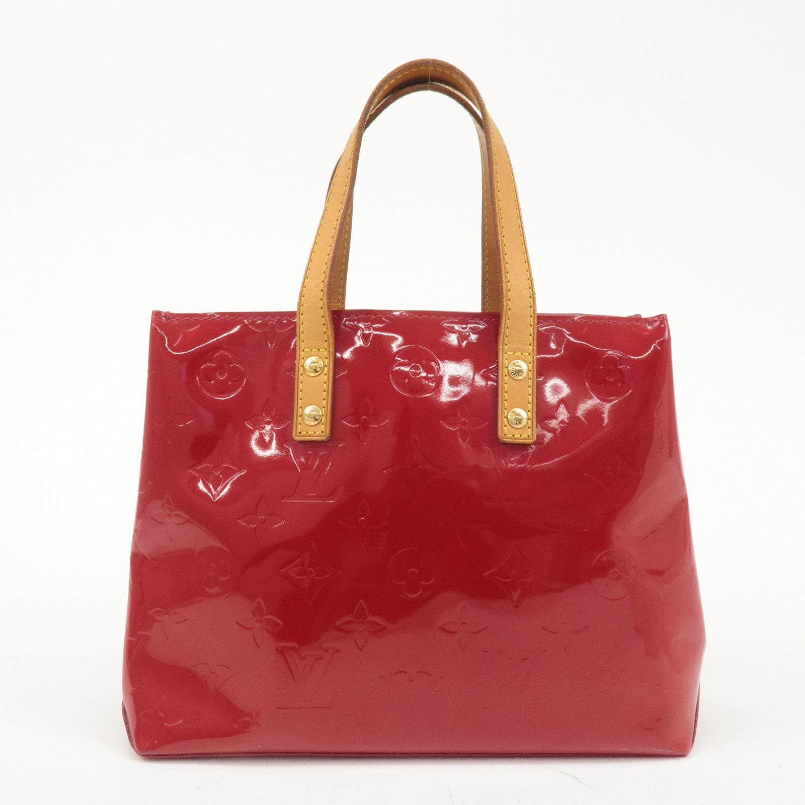 Louis Vuitton Monogram Vernis Lead PM Hand Bag Red M91990