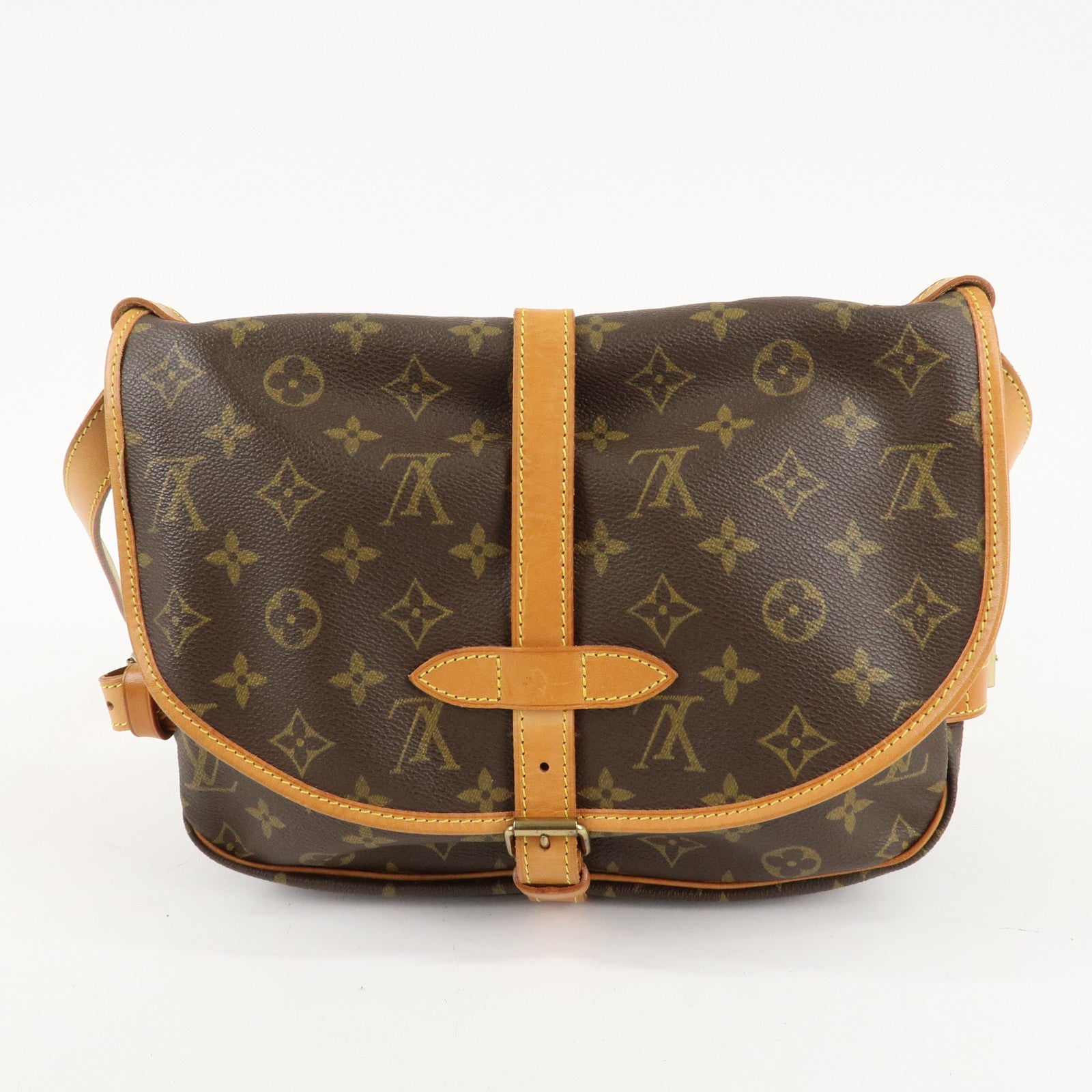 Louis Vuitton Monogram Saumur 30 Crossbody Bag Brown M42256 Used